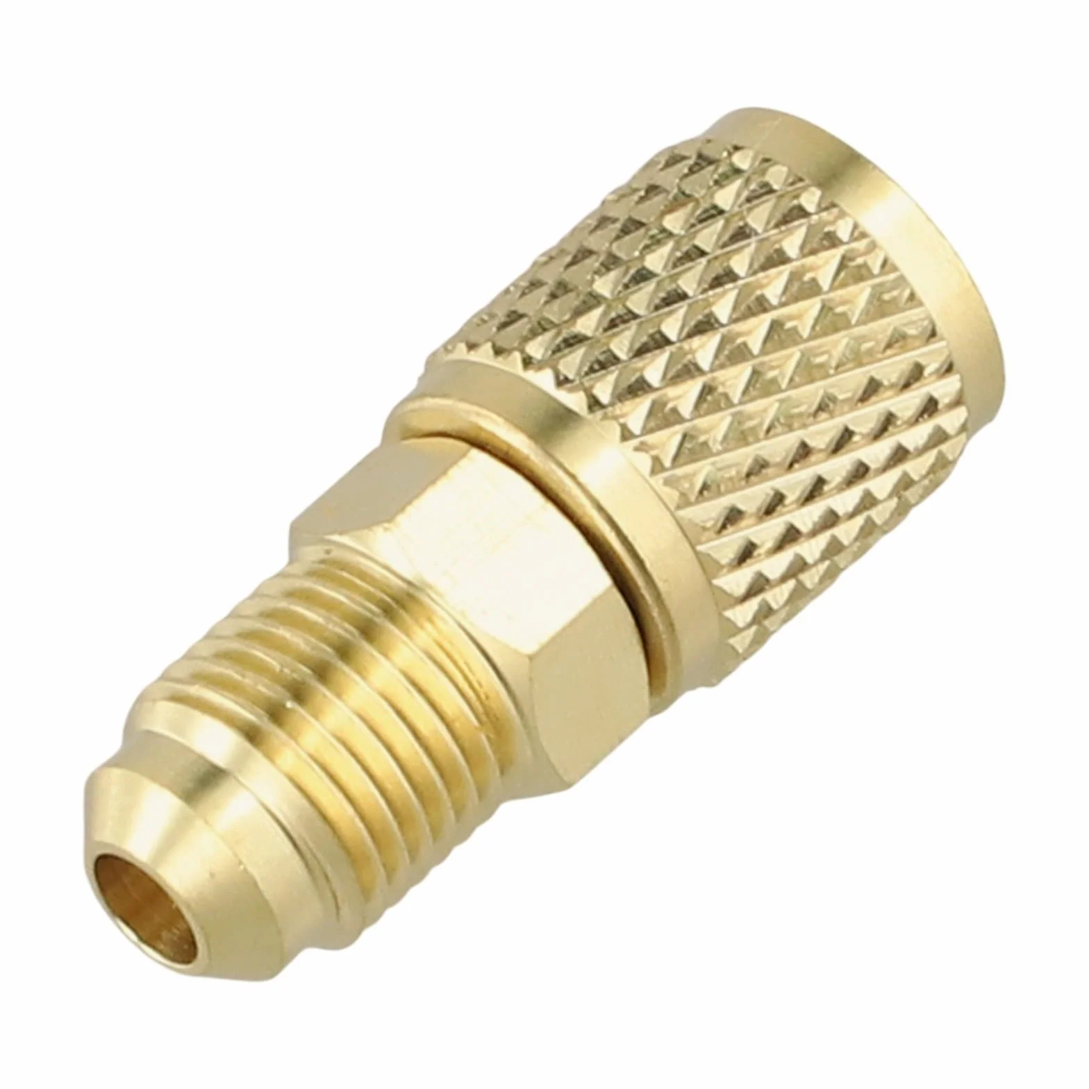 Adattatore in ottone maschio 5/16 x femmina 1/4 SAE per climatizzazione R32 R410a R22