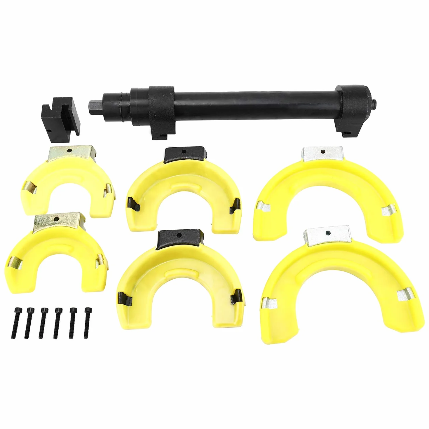 FreeTec Set di 7 Tenditori per Ammortizzatore McPherson Kit di Attrezzi per Estrattore Compressore a Molla Elicoidale a Forcella