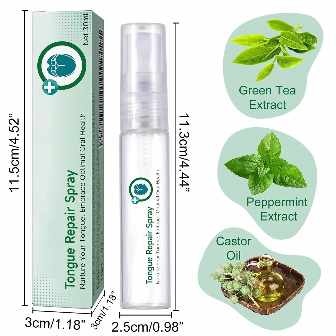 Spray Per Alleviare La Lingua Fessurata 30ml Riduce Il Gonfiore Trattamento Alitosi