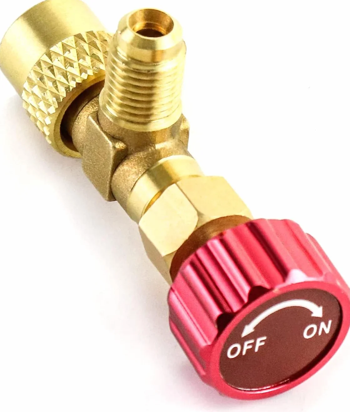 Rubinetto premivalvola shut-off R32 R290 R1234YF femmina 1/2 ACME SX uscita maschio 1/4 SAE PROFESSIONAL SERIES