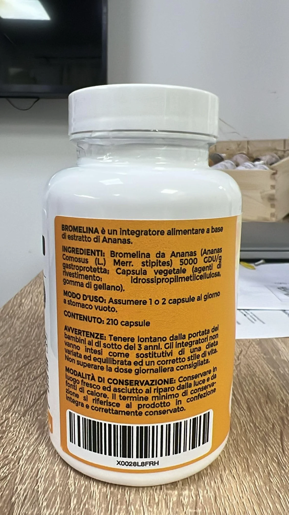 Bromelina Forte 5000 GDU/g 210 Capsule Gastro-Resistenti Integratore Ananas
