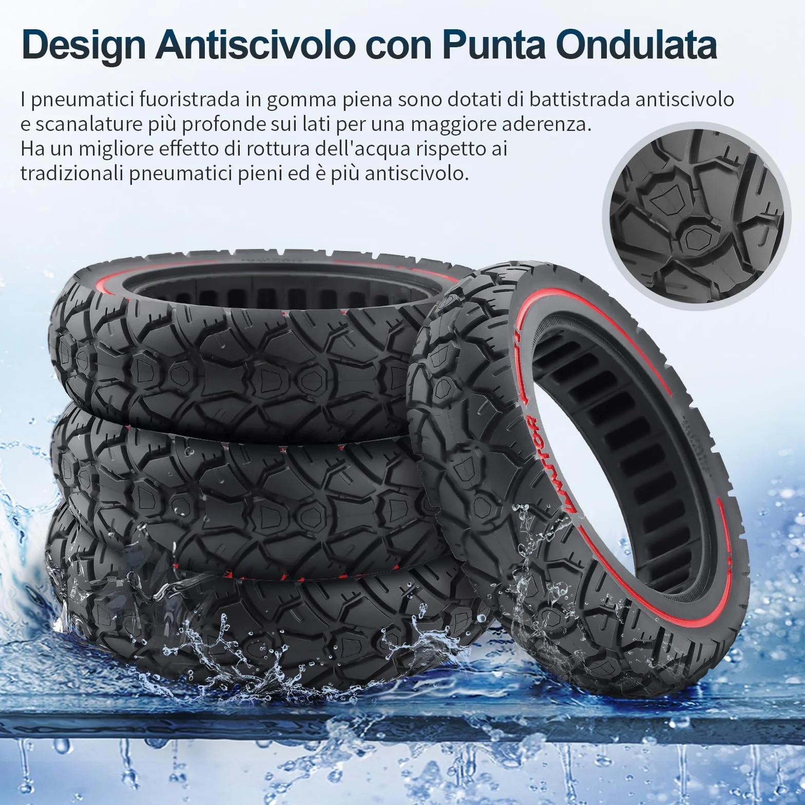 10x2,7-2,75 Pneumatici Solidi 10 Pollici 70/65-6,5 Pneumatici di Ricambio per Hitway H5/HB24/Hiboy/Smartgyro Speedway/Rockway/Crossover Speedway 5/Dualtron 3/Kugoo G-Booster/KuKirin G3 (2 PCS)