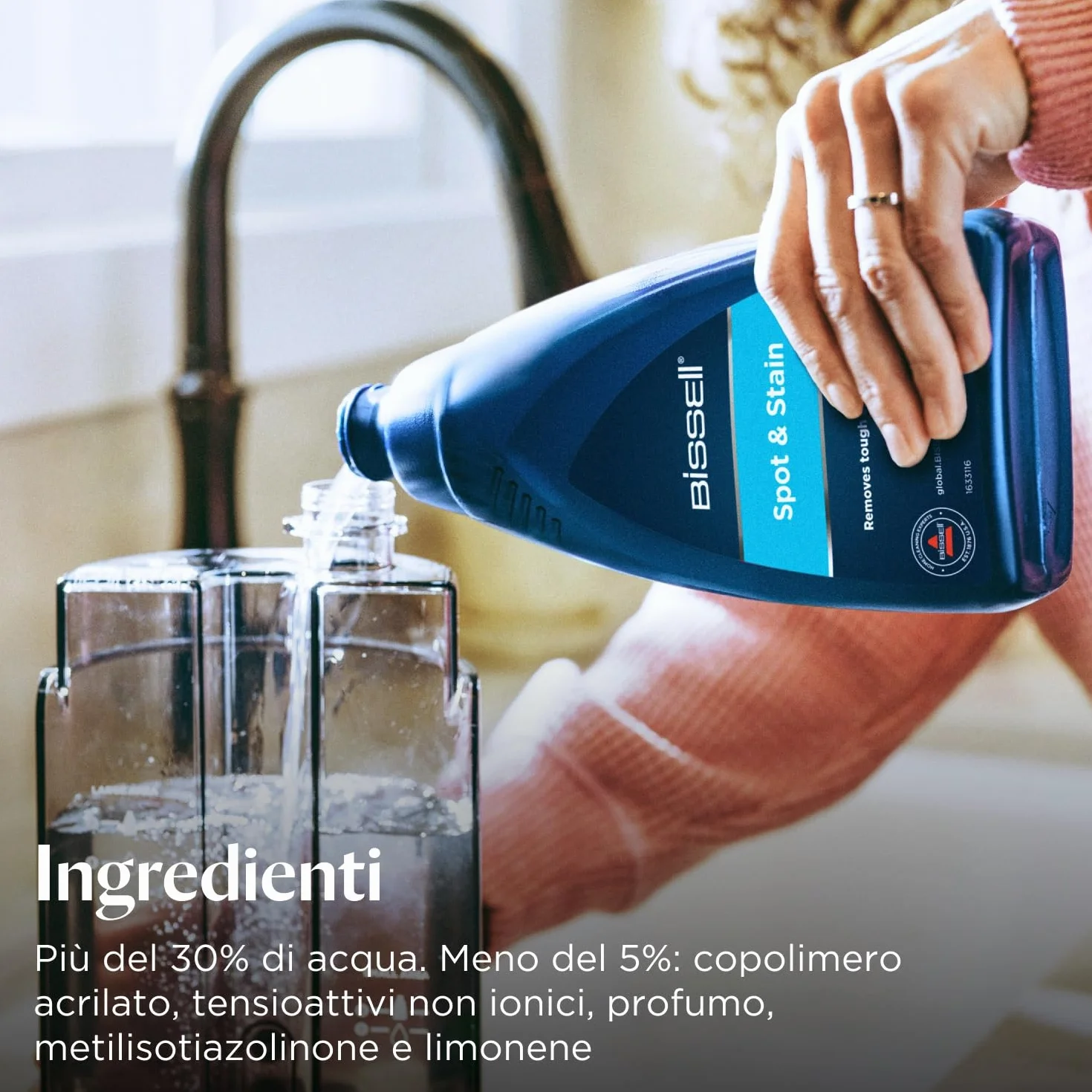 BISSELL Spot & Stain soluzione detergente 1L 1084N per SpotClean tappeti e rivestimenti