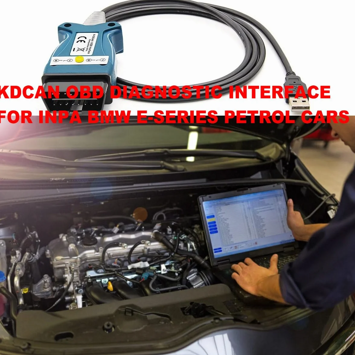 Cavo Diagnostico OBD2 Kdcan E-Series Benzina Interface E60 E61 E70 E81 E83 E87 E90 E92 E93 R56