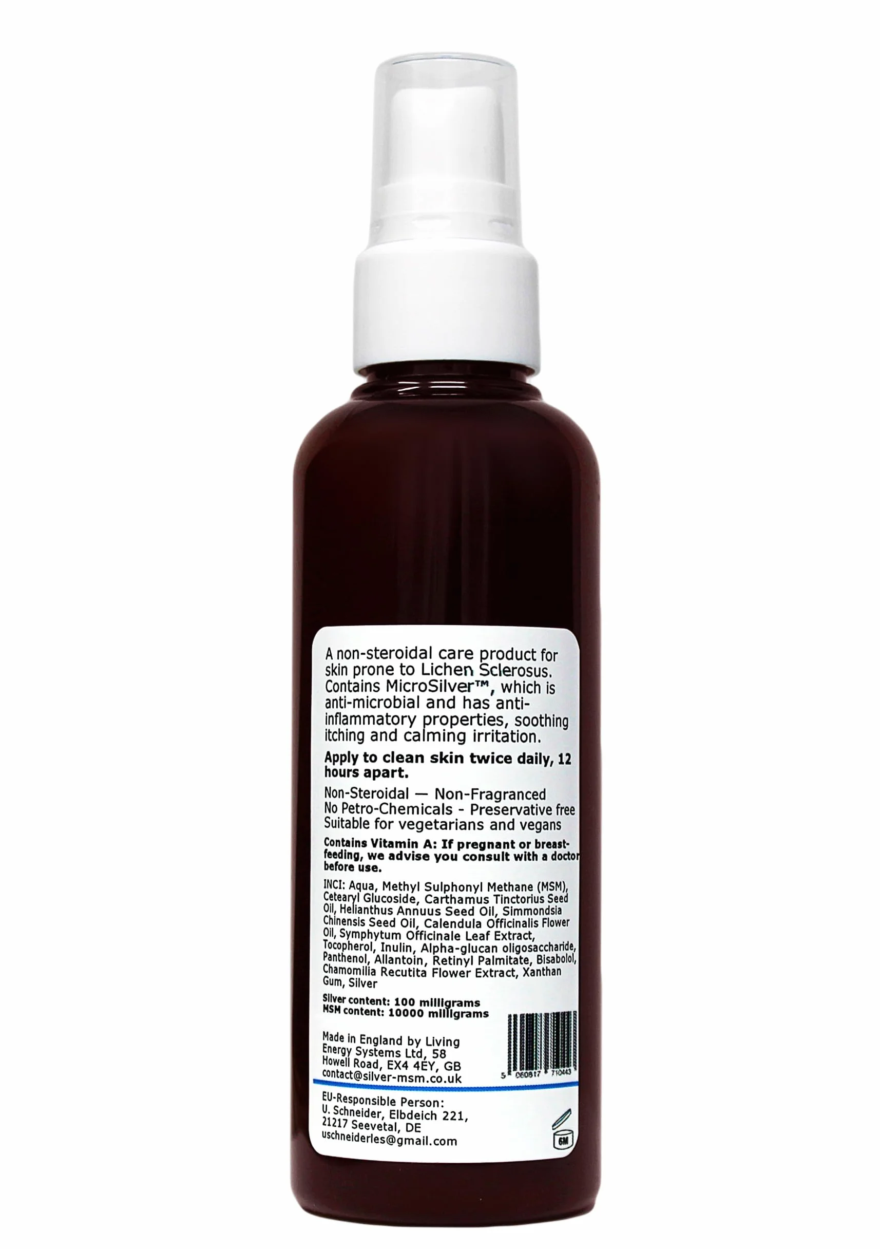 Argento-MSM Lichen Sclerosus crema non profumata 100 ml