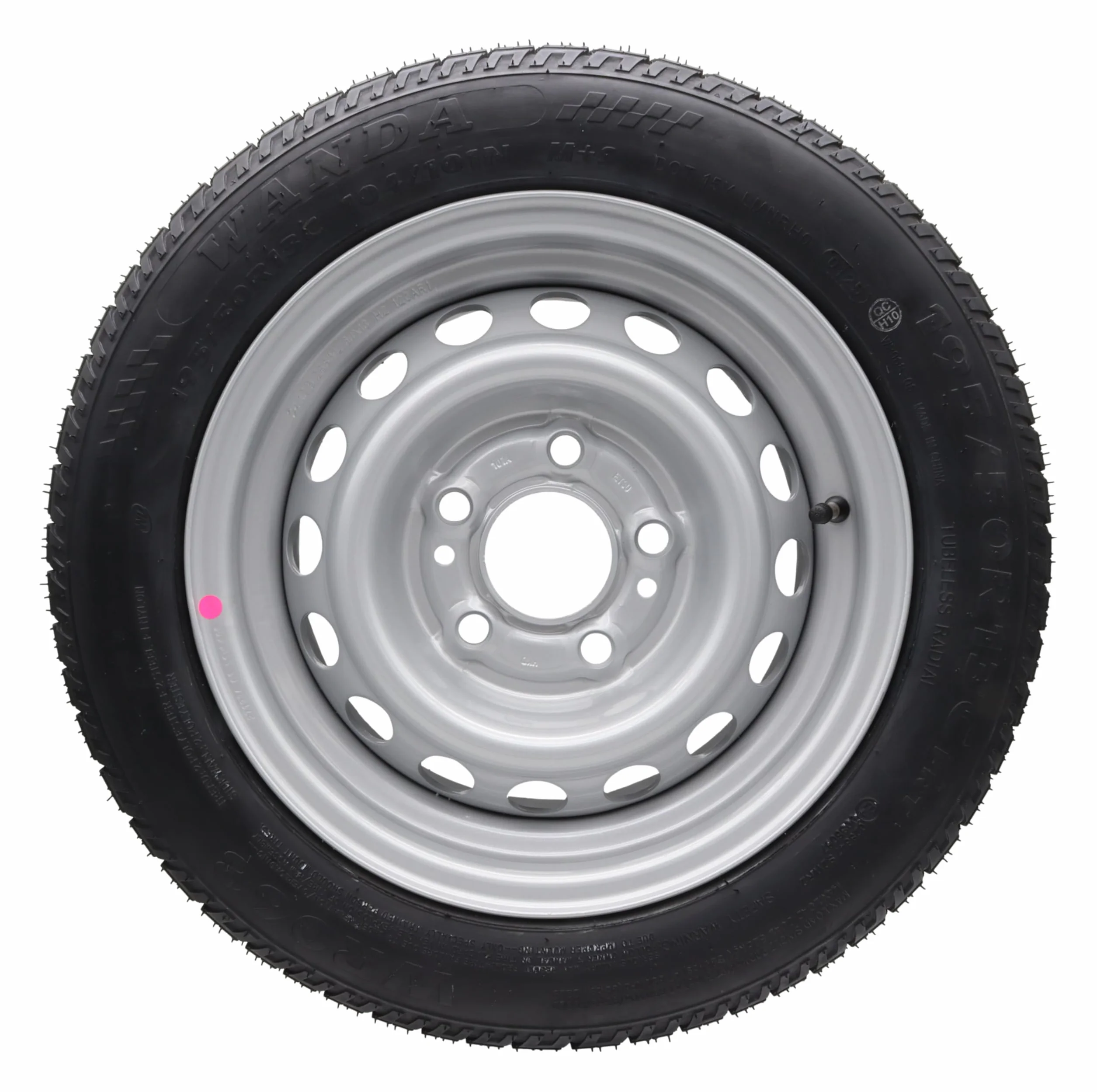 trailer parts4u Ruota completa 195/50 R 13 C per rimorchio + caravan, Pneumatici per camion su cerchione a 5 fori 6J x 13H2 ET30 LK 112 x 5, Acciaio (Steel)
