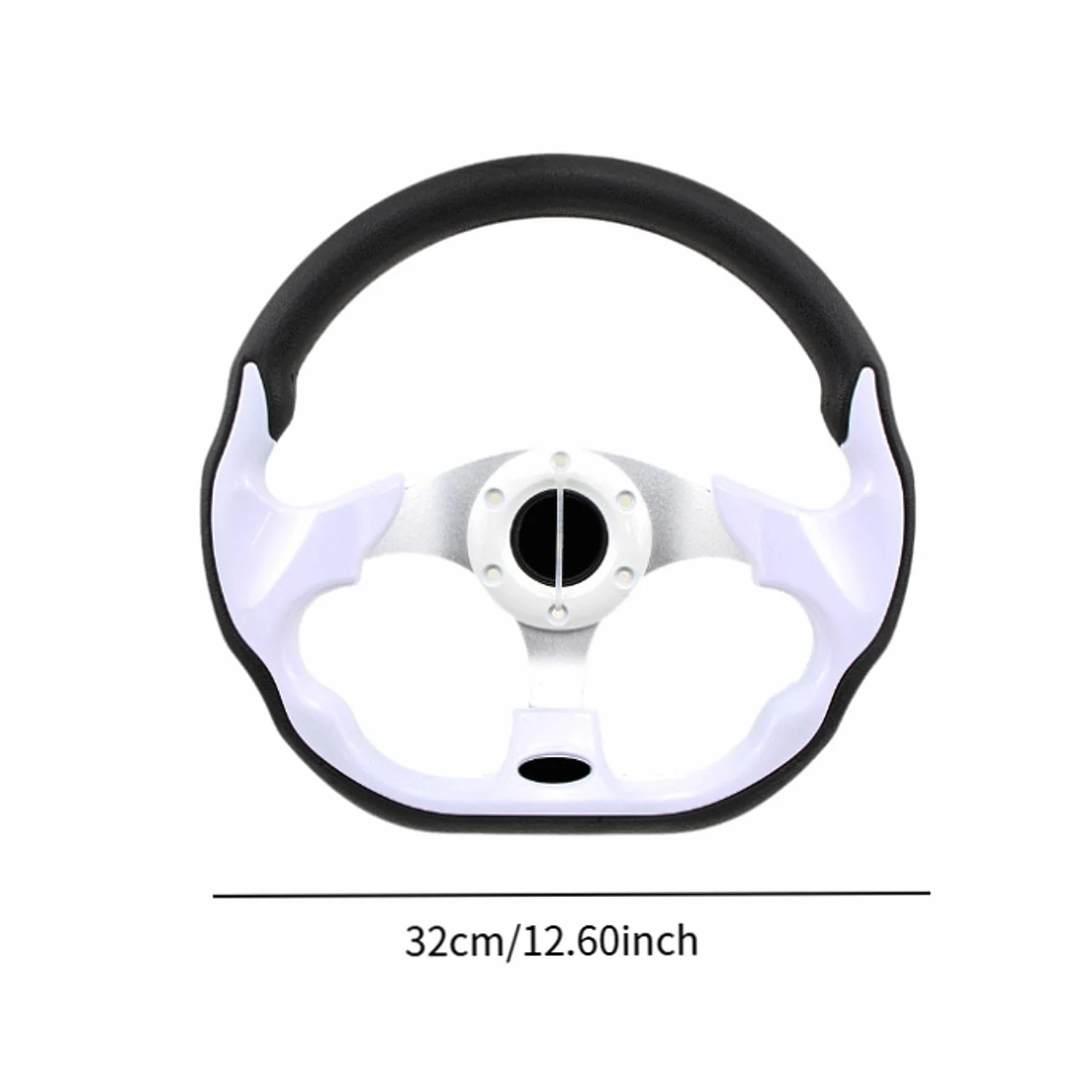 Volante di Ricambio per Auto Da Corsa Sportiva o, Antiscivolo, per Barche, 32 Cm, Bianco
