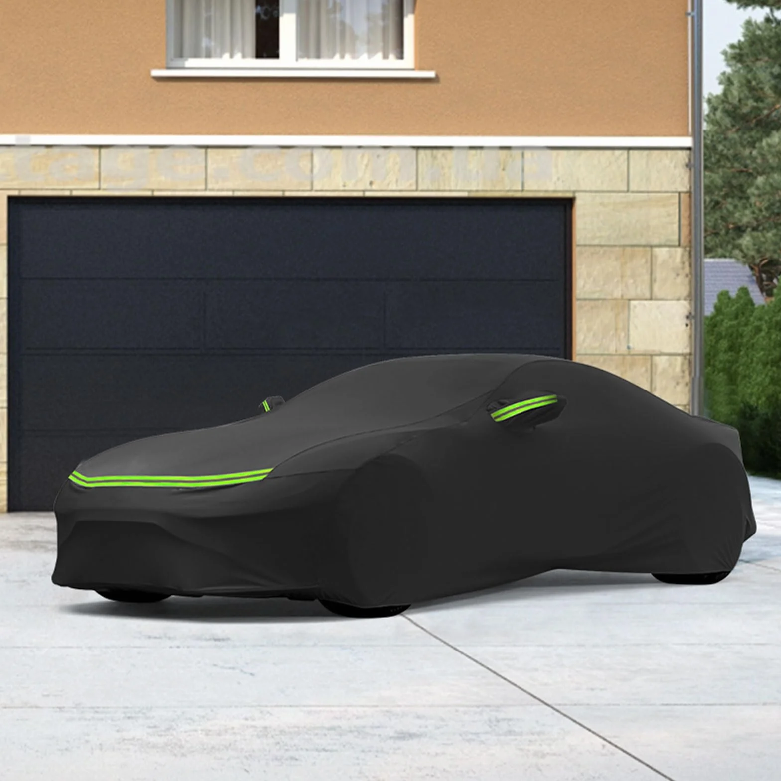Telo Copriauto Sostituzione per 2012-2024 Porsche 718 Cayman Boxster, Copriauto impermeabile, 6 strati Telo Copri Auto con porta con cerniera e fasce antivento per protezione da neve, pioggia,polvere