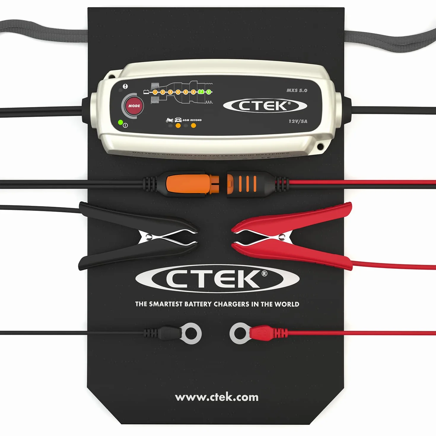 CTEK MXS 5.0 Caricabatterie 12V 5A Intelligente con Compensazione Temperatura e Ricondizionamento