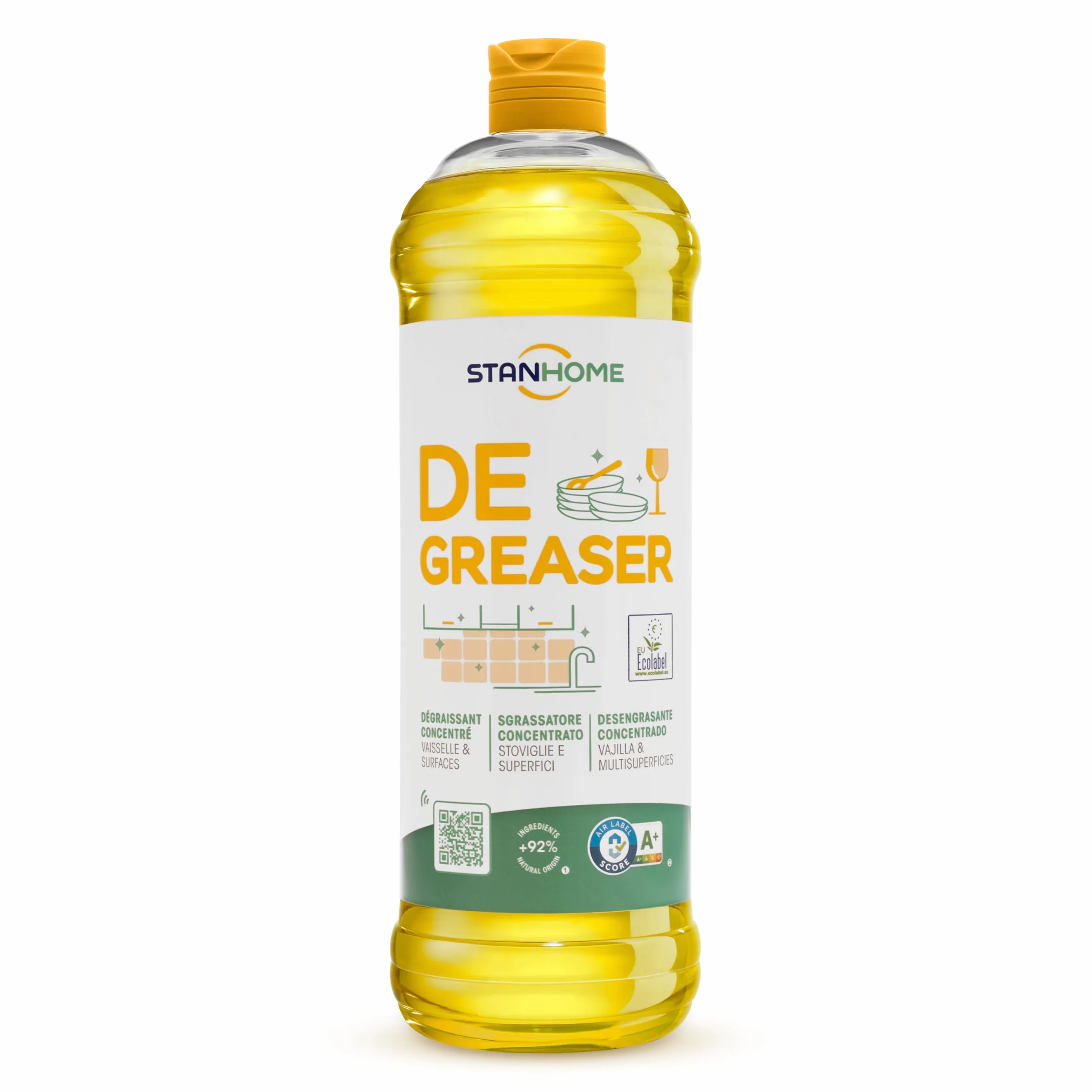 STANHOME Sgrassatore Concentrato per Stoviglie e Superfici Lavabili 1000 ml