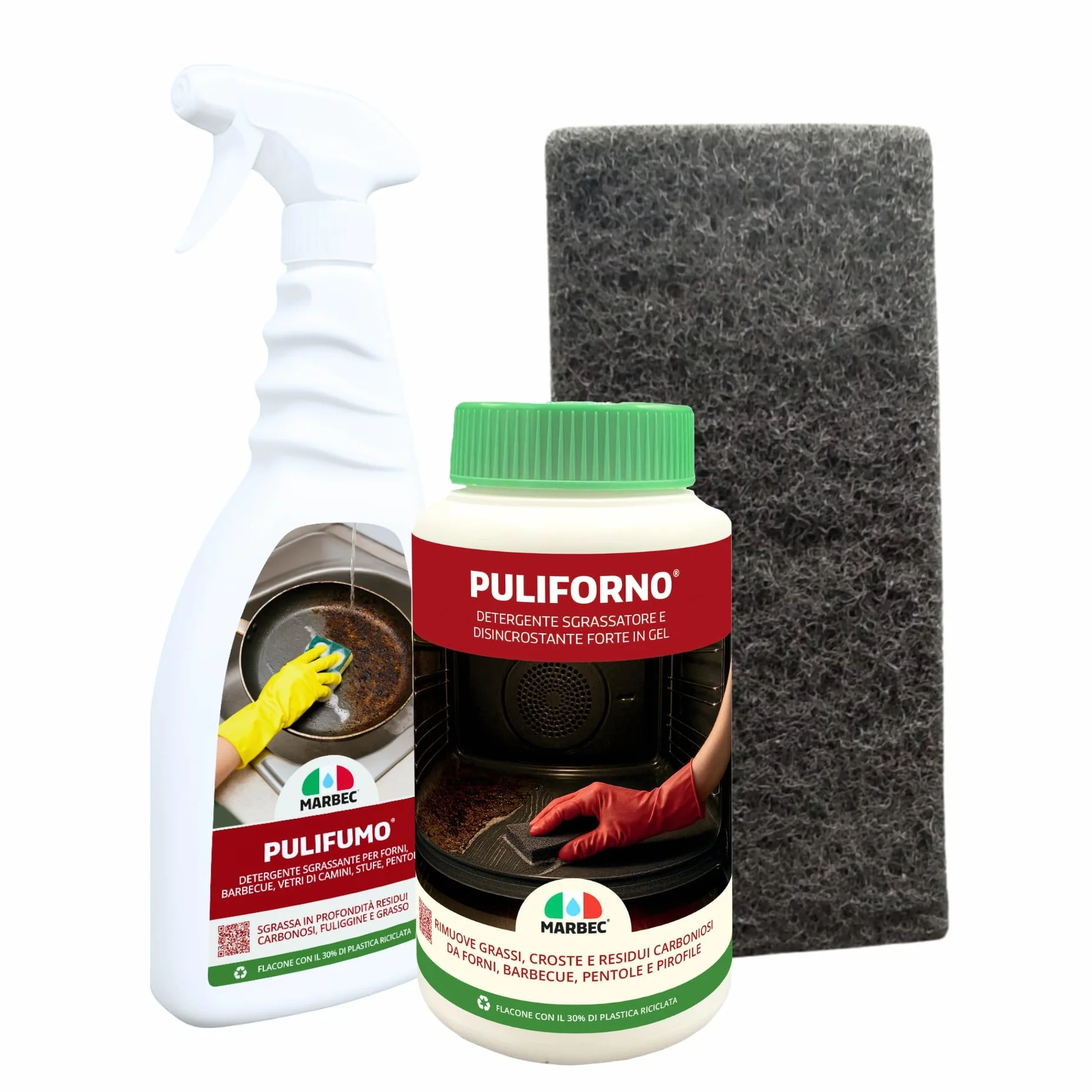 MARBEC Kit pulizia forno e barbecue sgrassante disincrostante