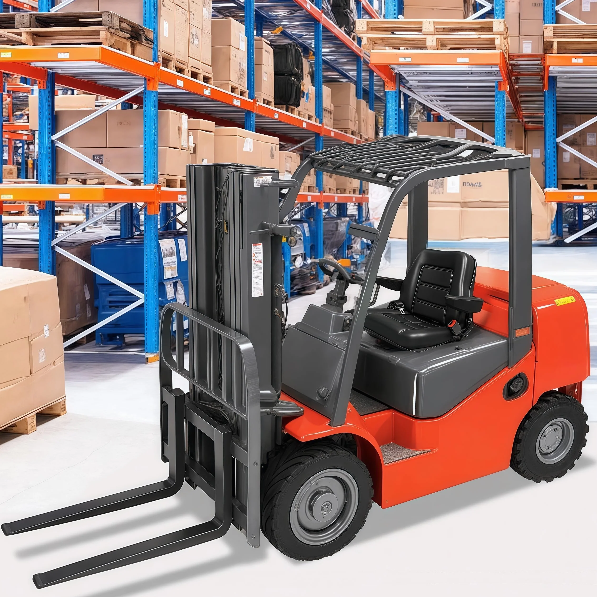 Sedile universale per carrelli elevatori, Sedili pieghevoli per trattori, Sedili per trattori impermeabili con bracciolo posteriore ad angolo regolabile, Cintura di sicurezza per trattori