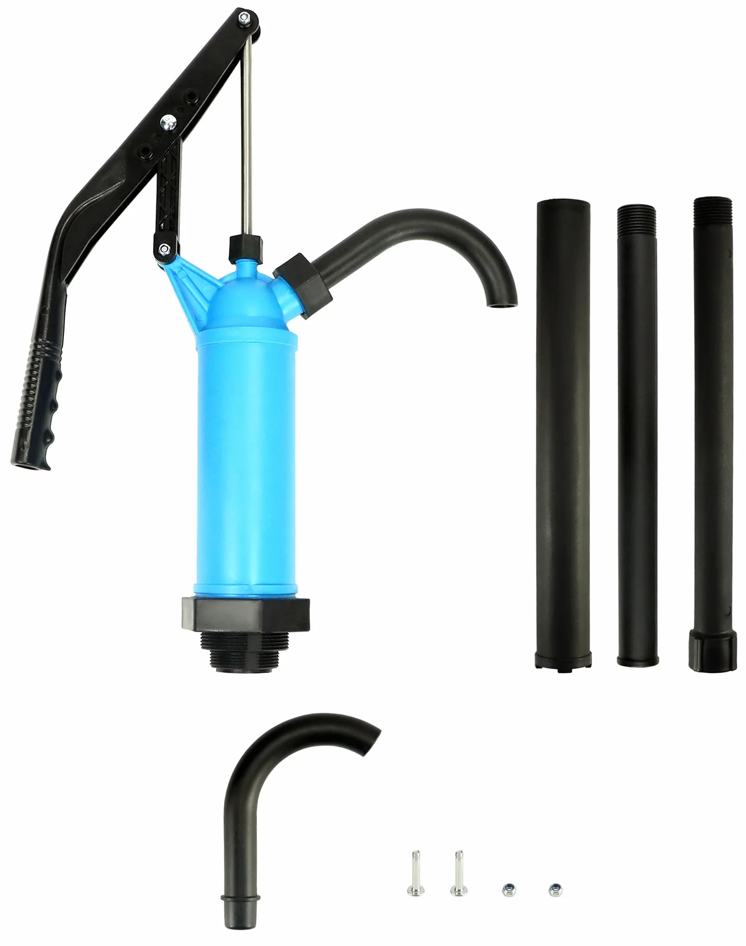 QWORK Pompa a Mano per Olio con Leva e Tubo Retrattile 28,5-89 cm