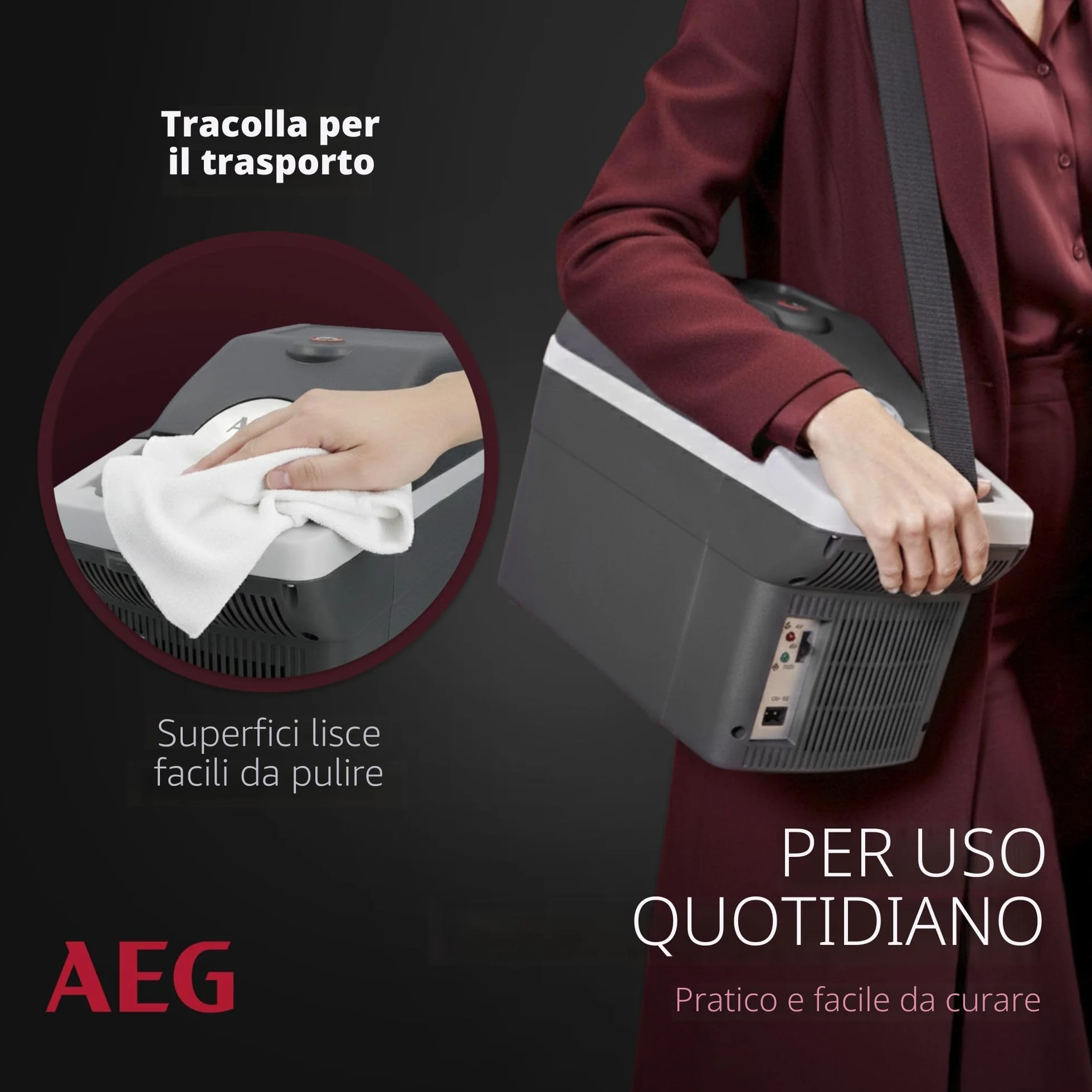 AEG Automotive 10693 Board-Bar BK 6-Contenitore termoelettrico da 6 Litri, 12/230 Volt, Presa, richiudibile in Auto, 6 Liter