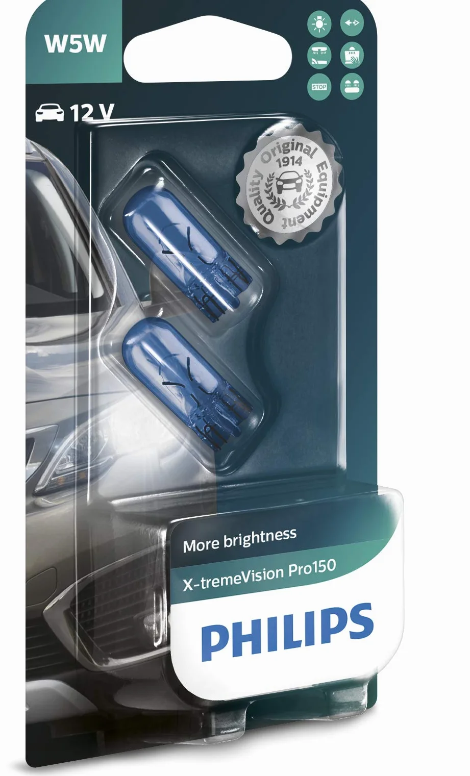 Philips X-tremeVision Pro150 W5W lampadina di segnalazione blister doppio