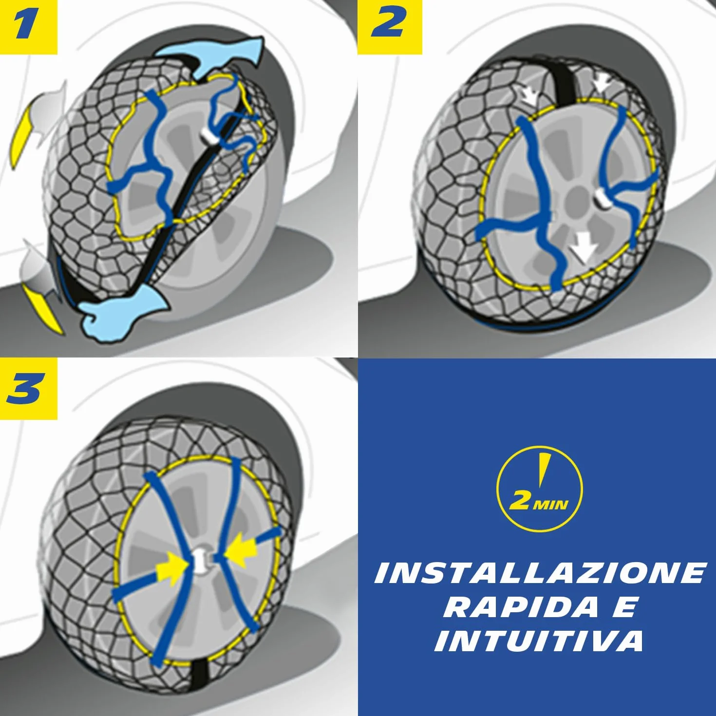 Catene da neve Michelin Easy Grip Evolution EVO 18 composite omologate Italia