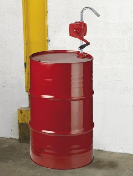 Ribimex Pompa Manuale a Manovella per Travaso Liquidi, Corpo in Ghisa, Tubo Acciaio Cromato 1m, Portata 0,2L per Rotazione - PRKGPM