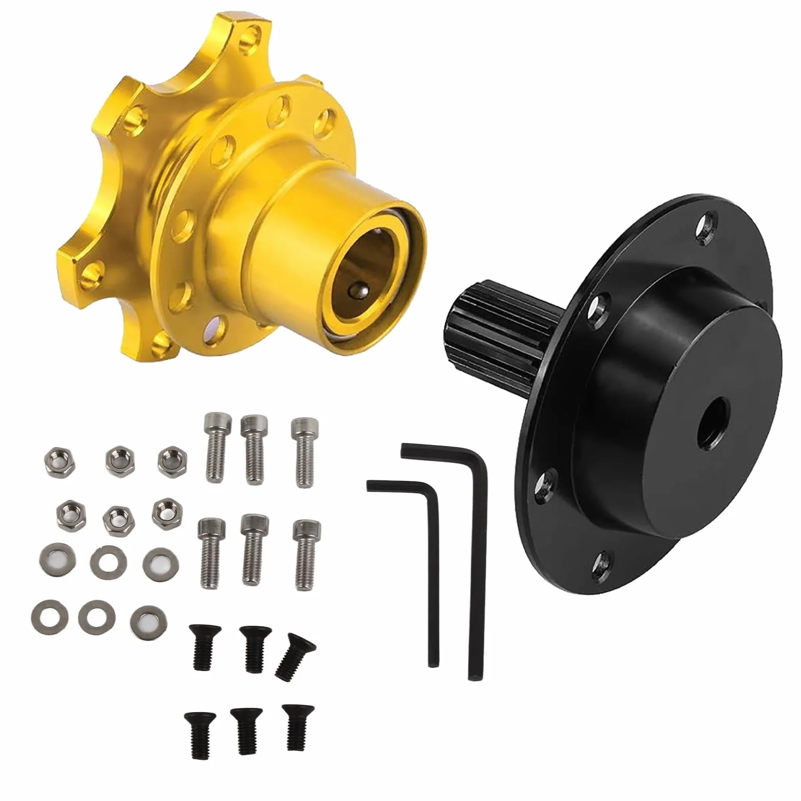 Adattatore a sgancio rapido per volante universale 6 fori auto rally