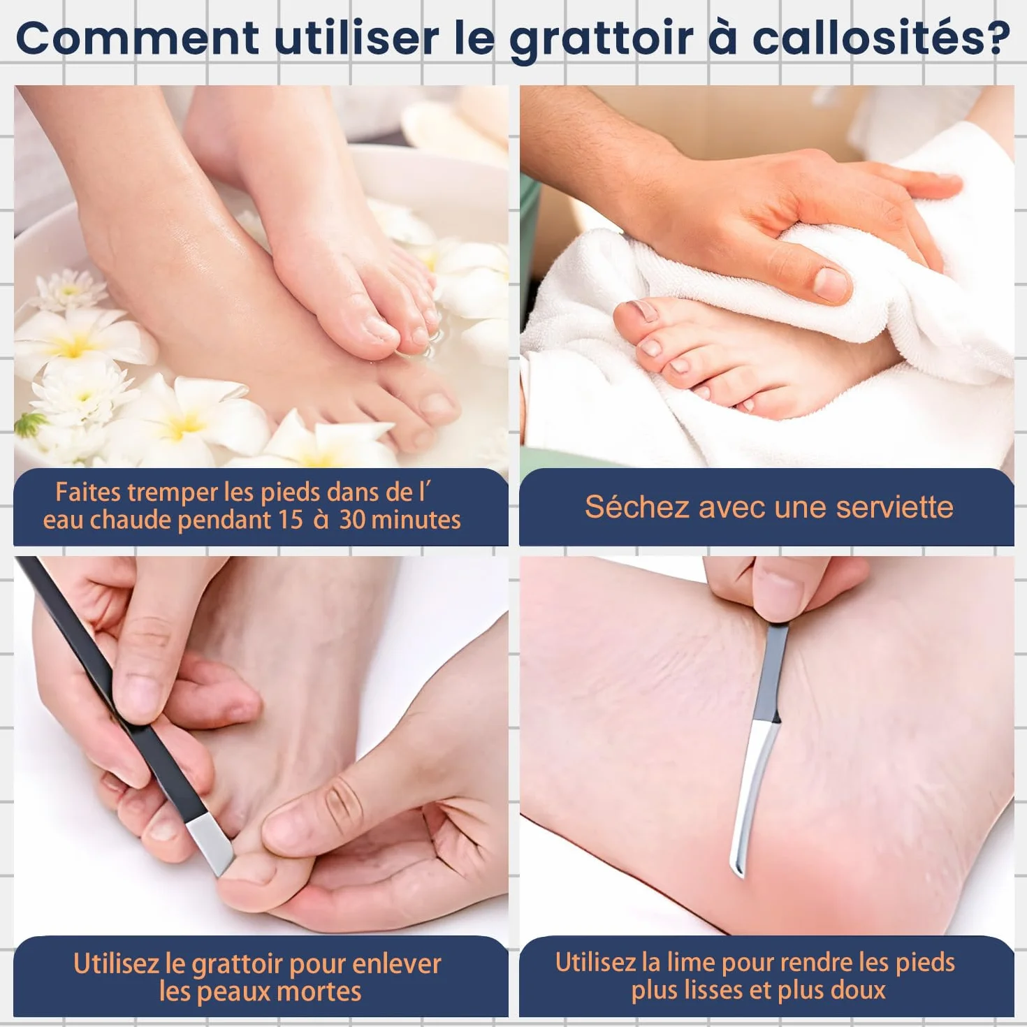 iZoeL Zestaw do Pedicure, 1 Raschietto Rasoio, 10 Lame Wymienne, Stal Nierdzewna