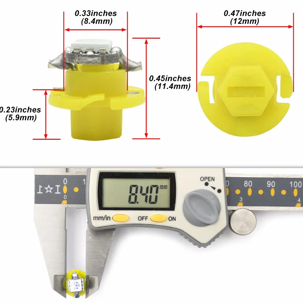 Lampadine a LED per pannello strumenti Porsche 993 964 Tachimetro Contagiri Orologio Luci Cruscotto Giallo