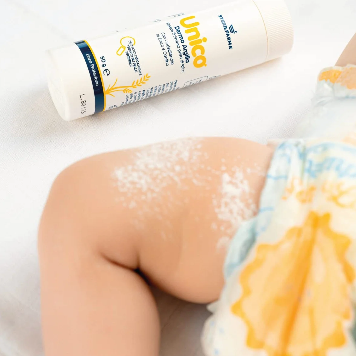 Unico Dermo Argilla Crema Antimicotica per Piede d'Atleta e Sudamina, Assorbe Umidità, Senza Talco
