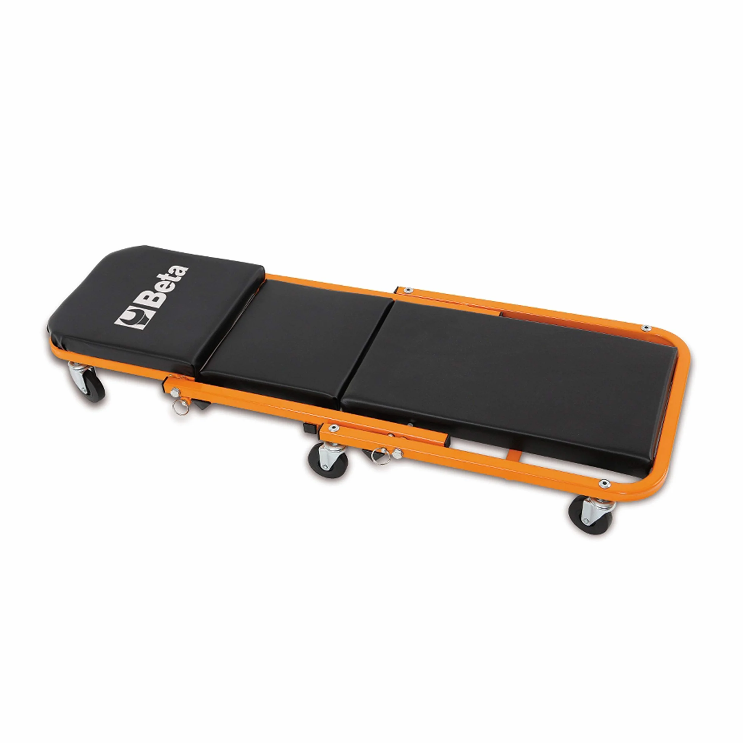 Beta Lettini Sottomacchina Black/Orange 8.21, Struttura Acciaio, Rivestimento PVC, Regolabile