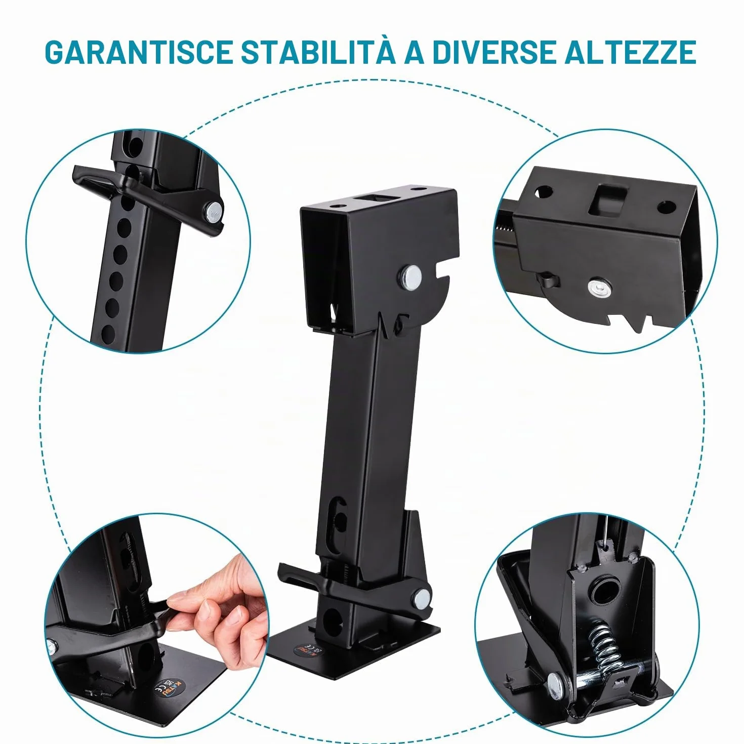 KATSU Martinetti Stabilizzatori per Camper Telescopici Pieghevoli 11-1/2" a 18", 1000 lbs