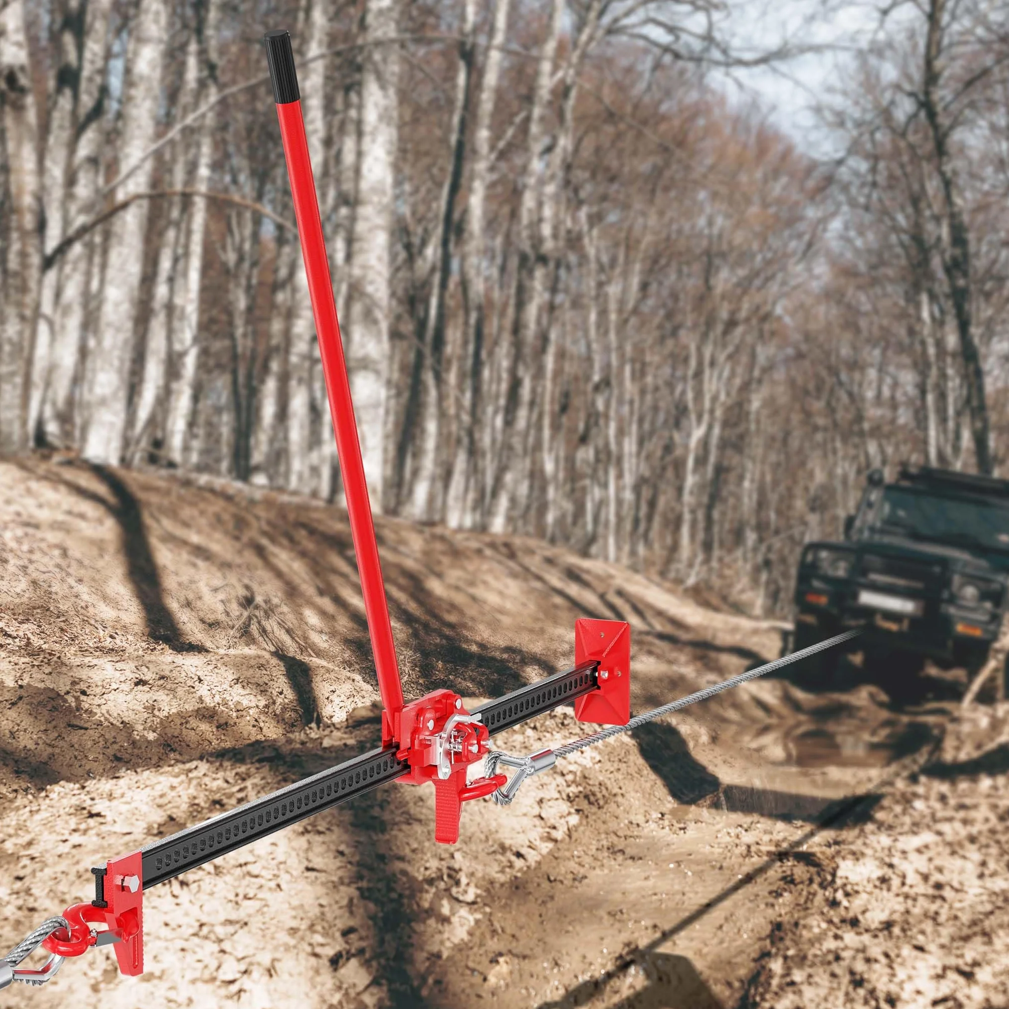 Binda meccanica 60" 150 cm 3000 kg sollevatore cric per fuoristrada e quad