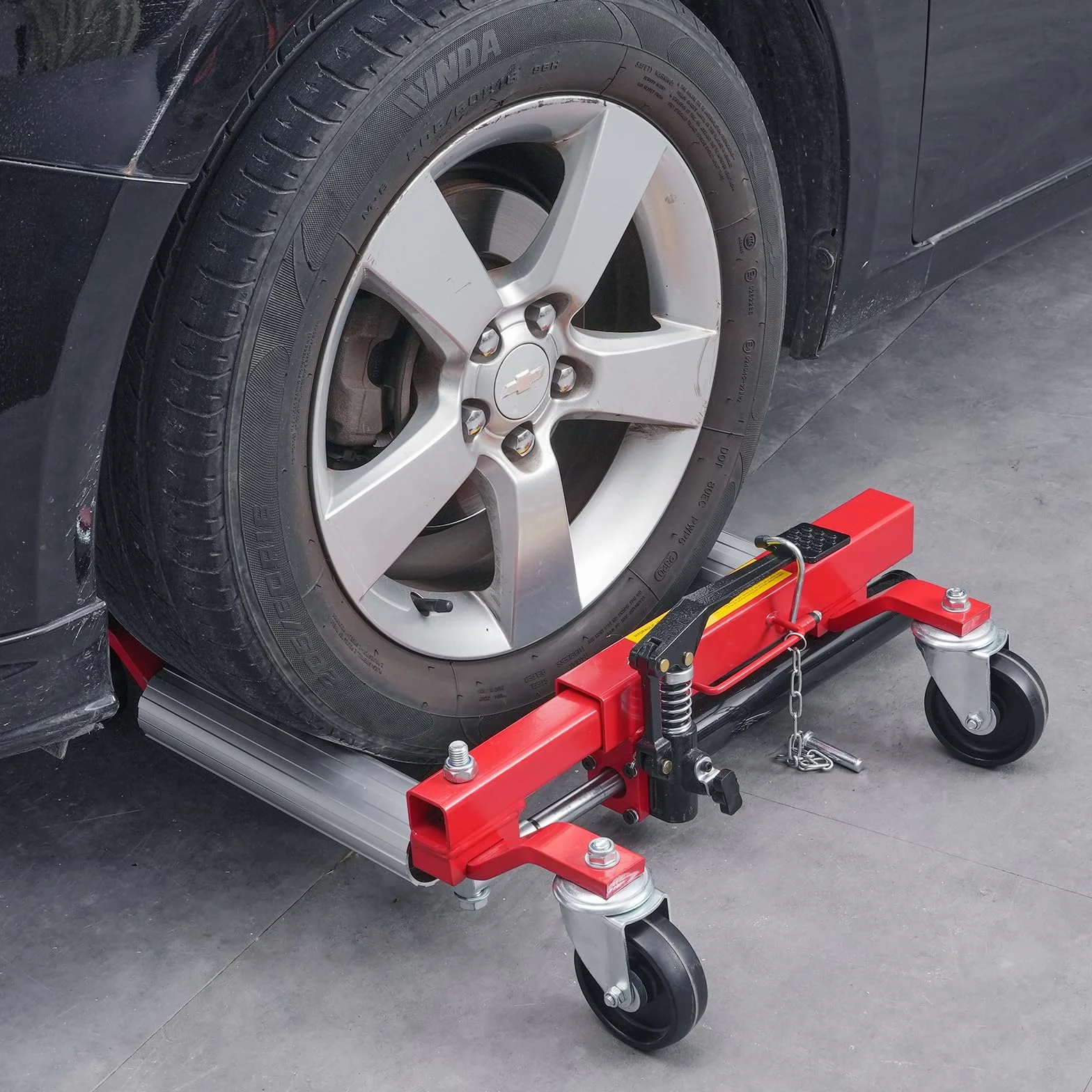 VEVOR Carrello per Ruote, capacità di 680,38 kg Sollevatore per Cric per Auto con Ruote Girevoli a 360°, Cric Idraulico per Posizionamento di Veicoli Pesanti, per Riparazione di Veicoli e Traslochi