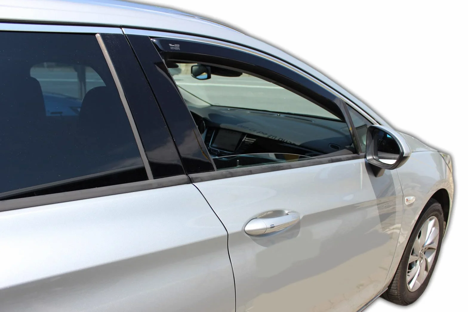 J&J AUTOMOTIVE Deflettori d'Aria per Opel Astra K 5-Porte Berlina 2015-2021, Set 2 Pezzi Nero Fumé