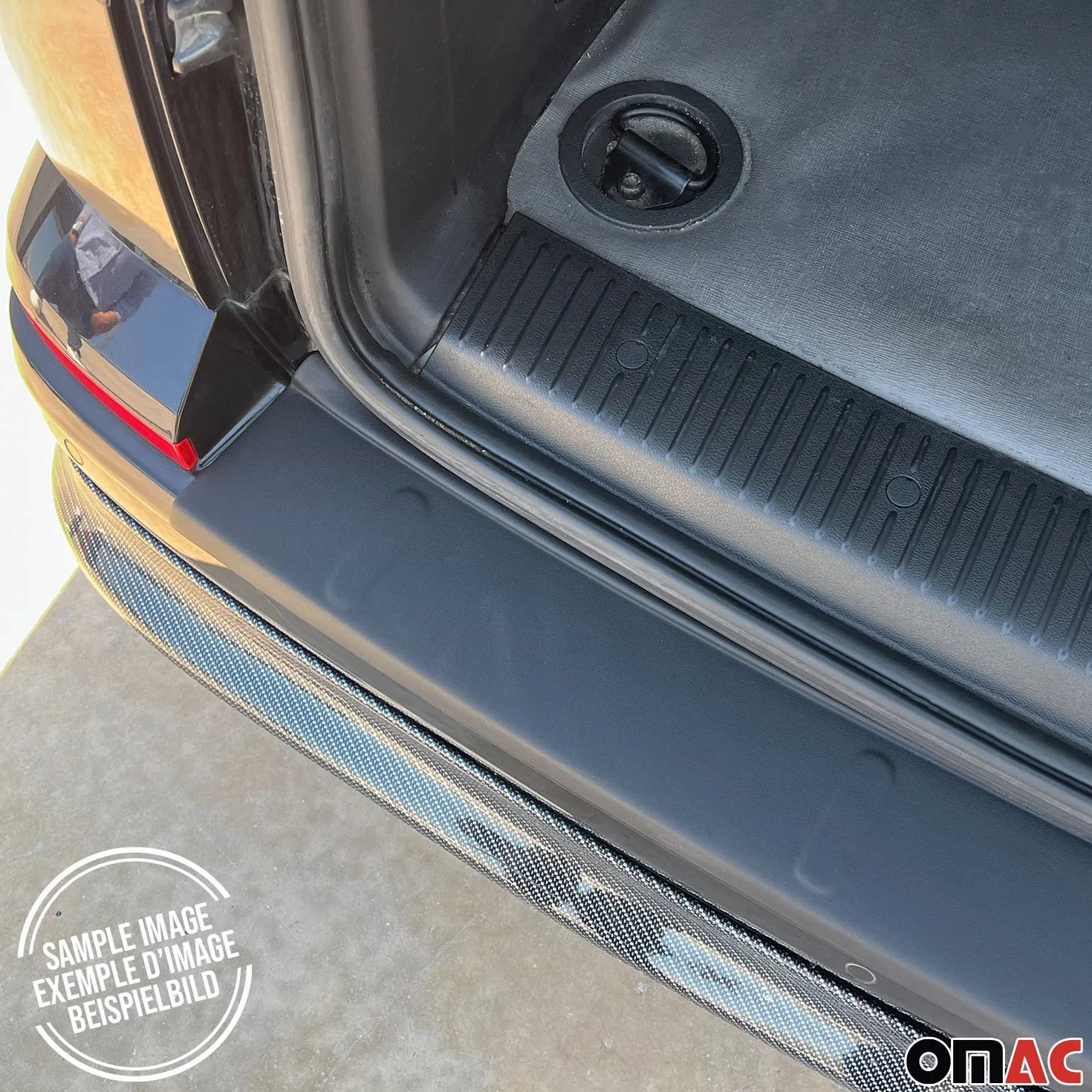OMAC Protezione Soglia Baule Paraurti compatibile VW T7 Transporter 2023-2026 ABS Nero Opaco