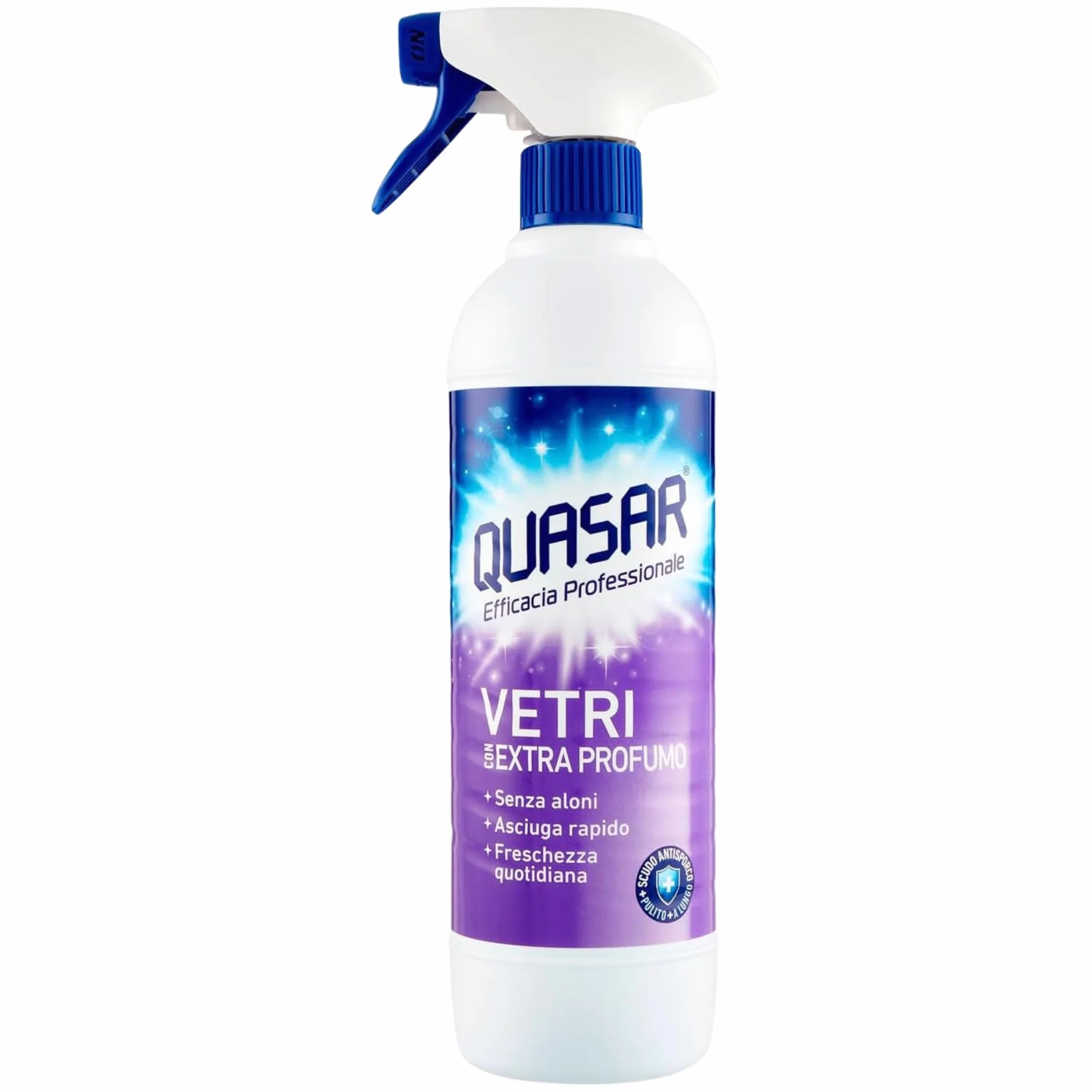 Detergente VETRI Extra Profumo 580ml 6 Trigger + Panno Lattice 30x30 + 100 Guanti HDPE