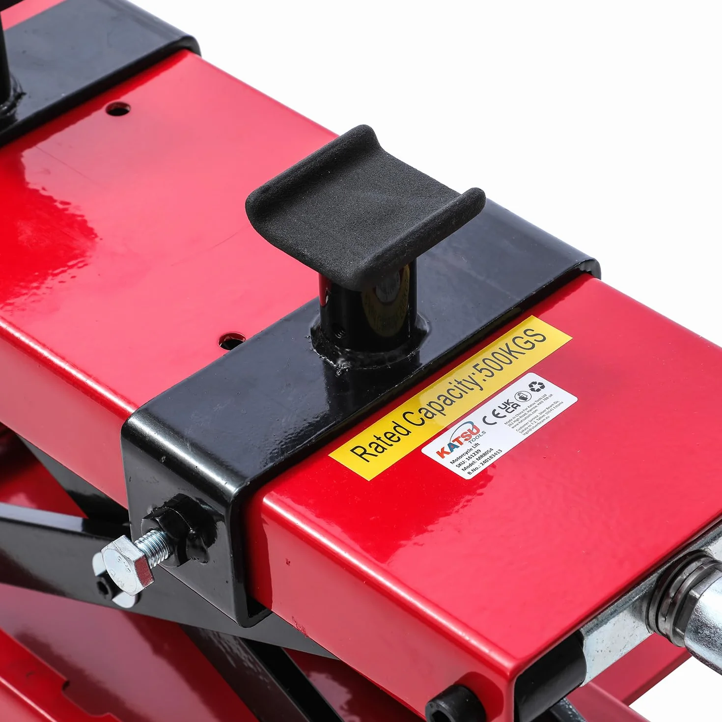 TOPWAY Cavalletto Alzamoto Cric Ponte Sollevatore Moto capacità Max 500 kg Altezza Regolabile 9,5cm - 40cm per Riparazioni Officina Garage