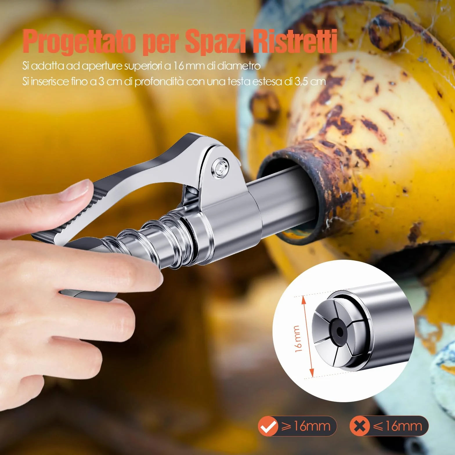 Profesjonalne Adaptery do Pistoletu Smarowniczego 2 szt. – 1/8" NPT, SAE, Metryczne