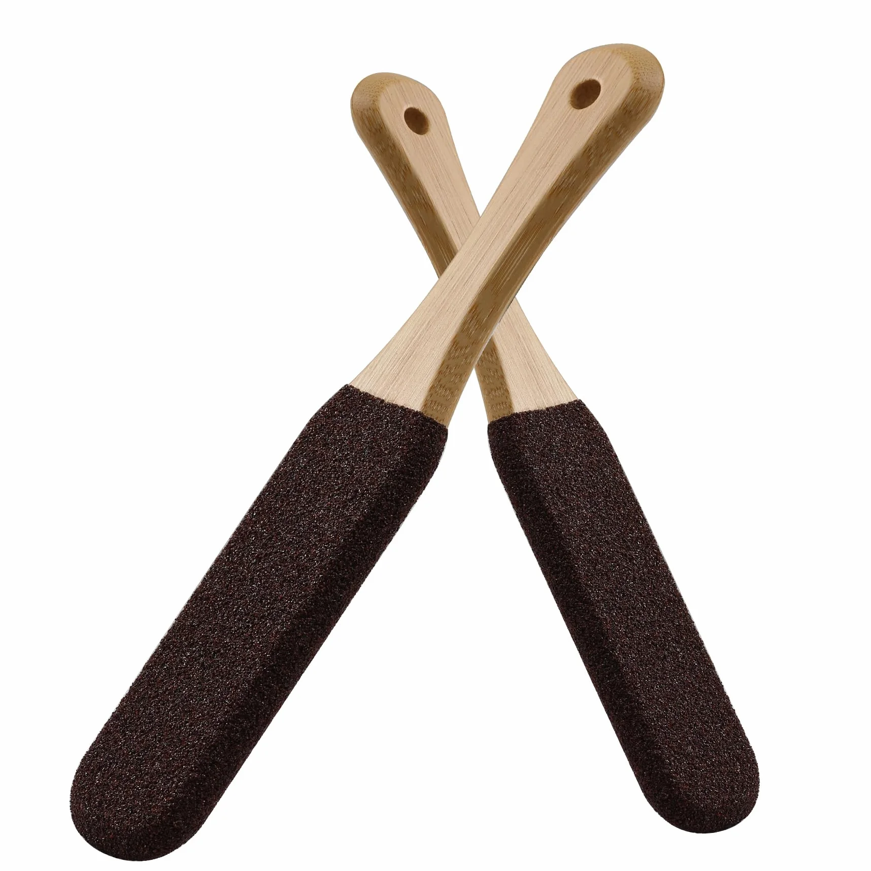 BEZOX Pietra Pomice con Manico in Legno, Lima Per Piedi Rimozione Pelle Dura, Pedicure Tools