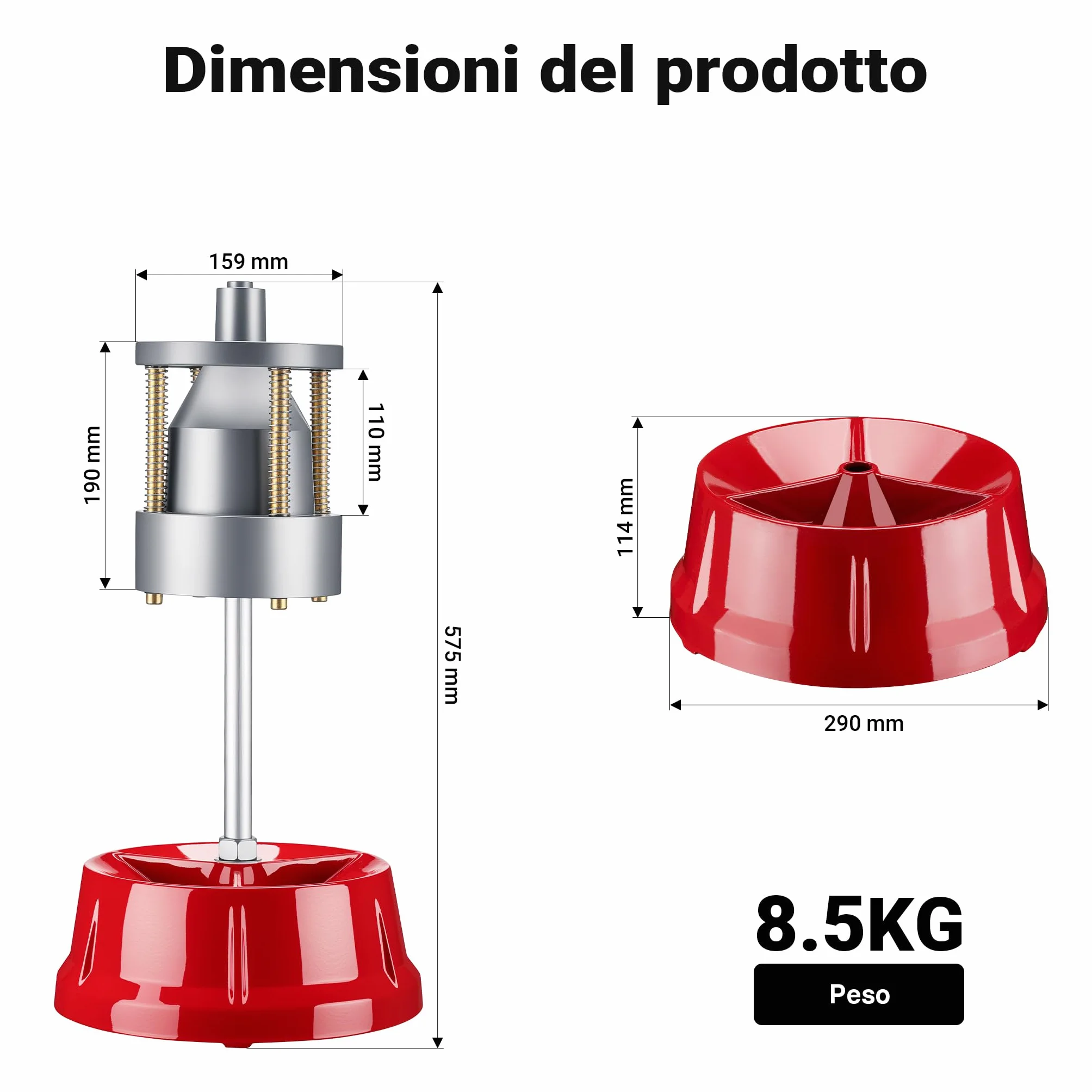 Wiltec Equilibratrice Portatile 29 x 29 x 57,5 cm, equilibratrice gomme Auto e Moto, per mozzi da 3,8 a 10,2 cm