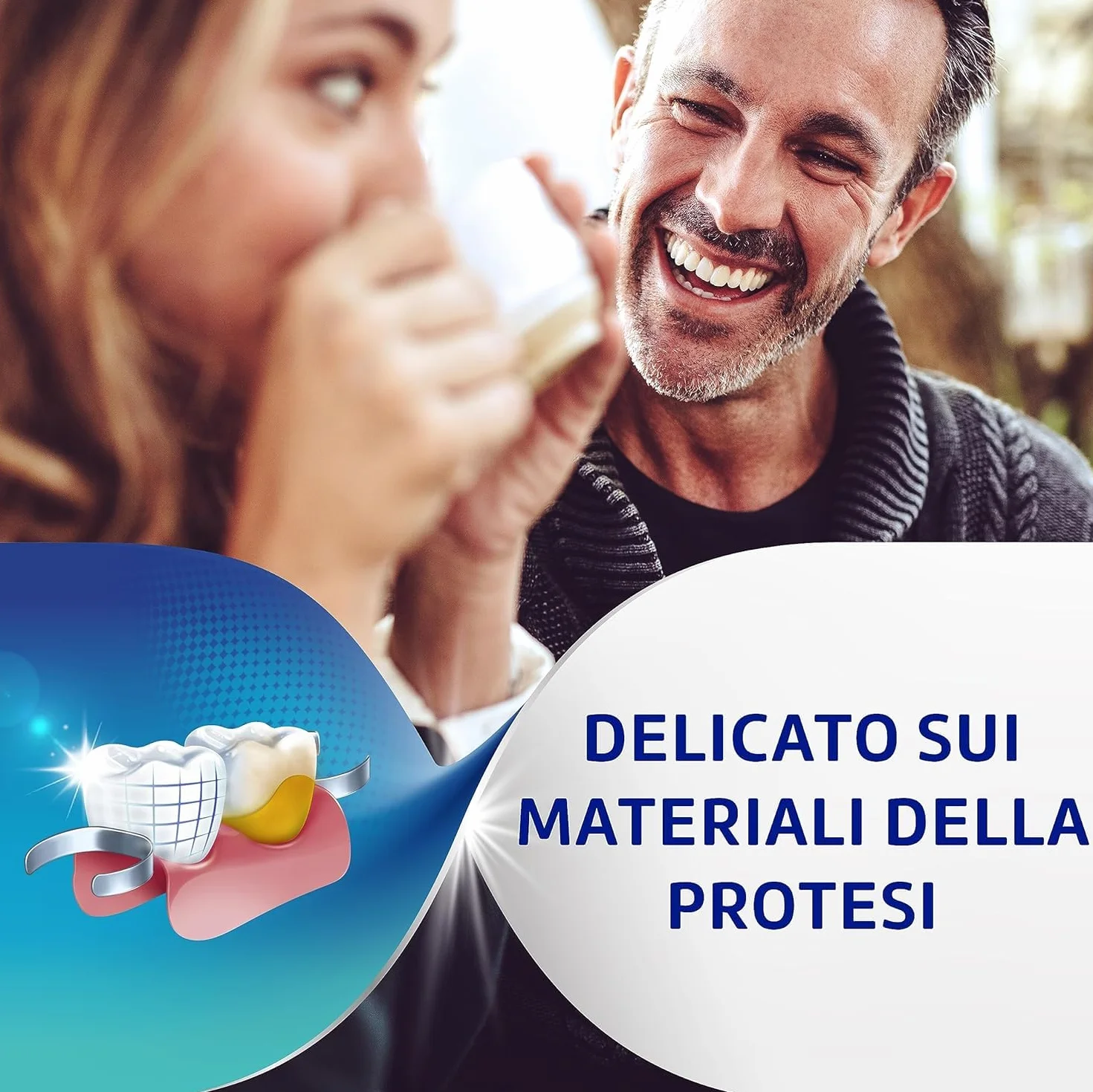 Polident Intensa Freschezza Pulitore quotidiano Protesi Dentale Antibatterico 2x108 Compresse