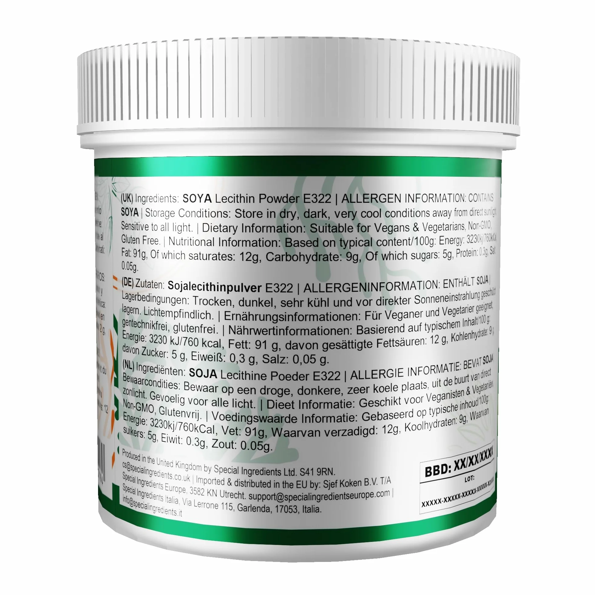 Lecithin Powder 250g Food Grade Non GMO