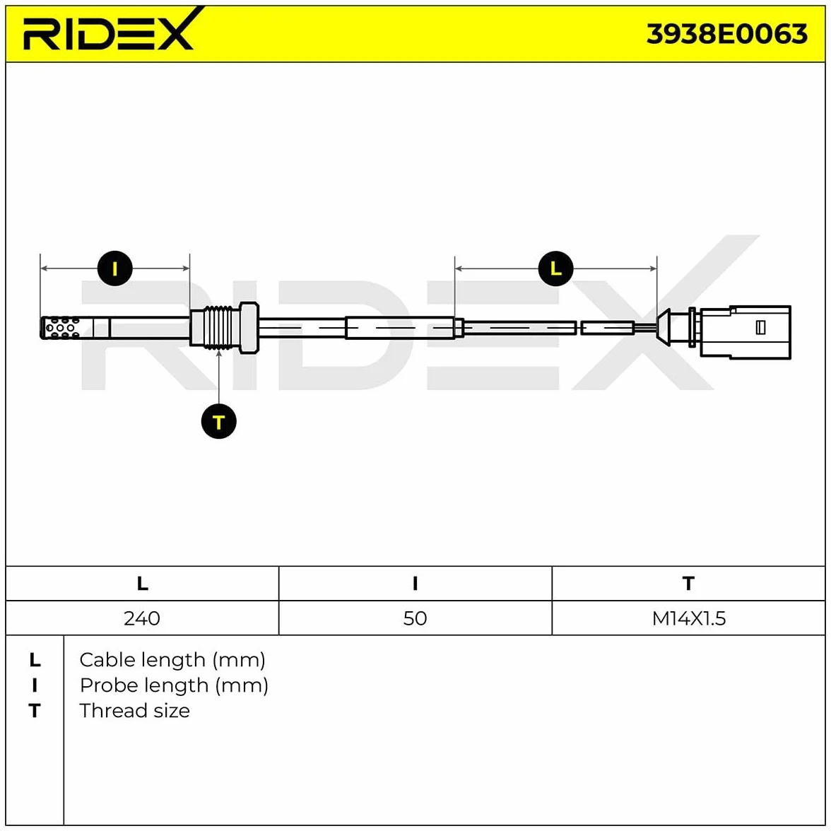 RIDEX Sensore Temperatura gas scarico Compatibilità con AUDI Q5 8RB