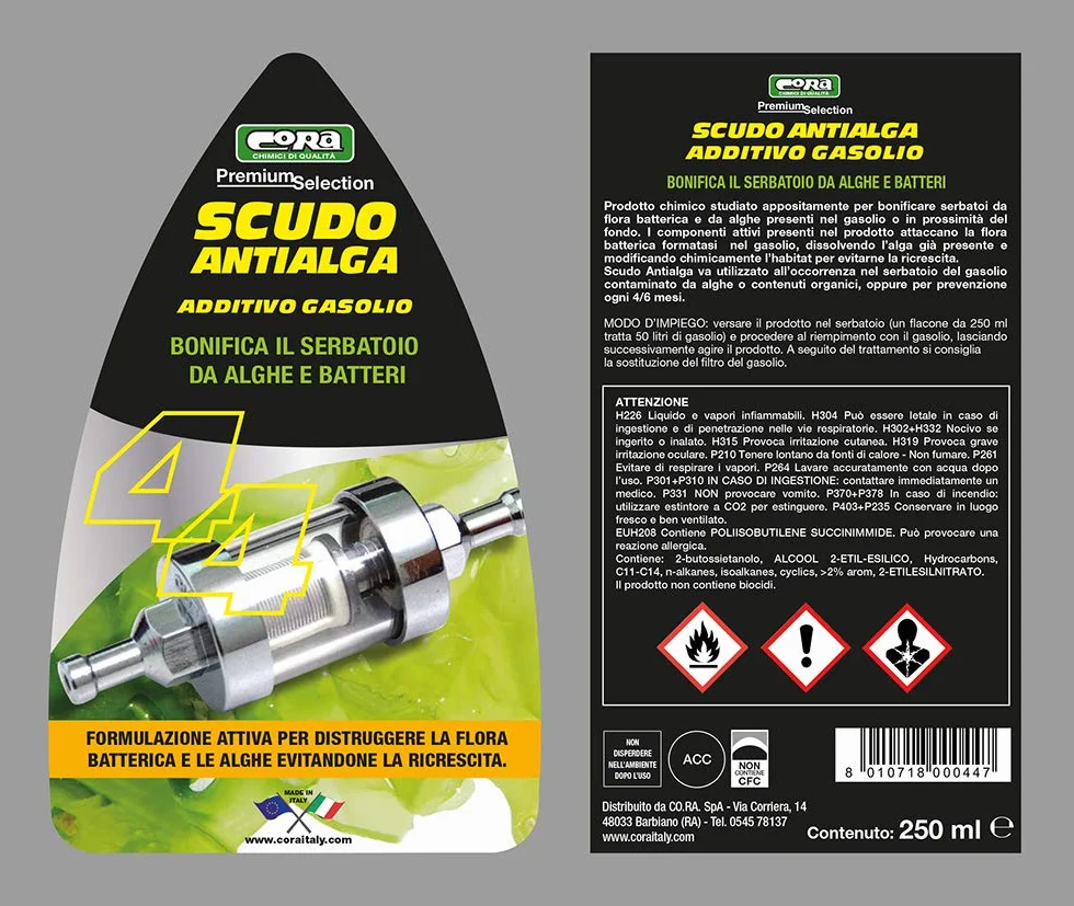 CORA Additivo Gasolio Scudo Antialga 250 ml