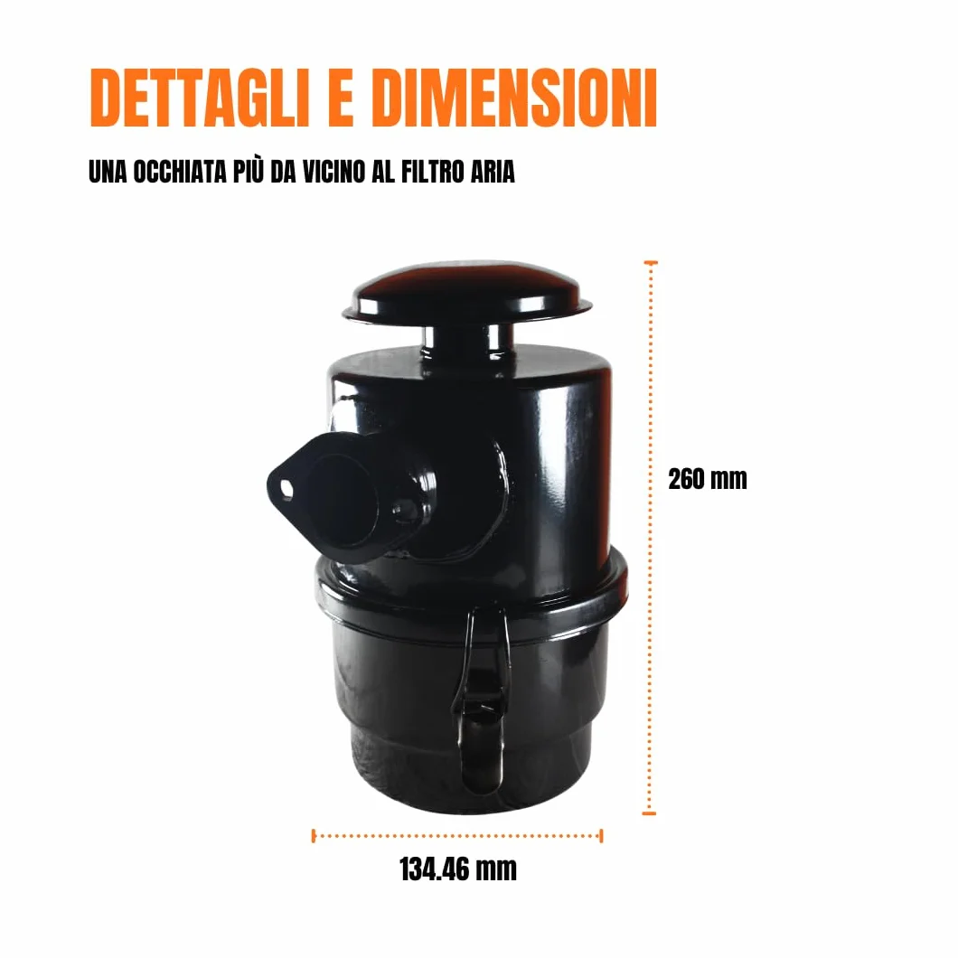 Filtro Aria Completo a Bagno d’Olio compatibile per Lombardini LDA450 LDA510 3LD510 15LD315 350 500