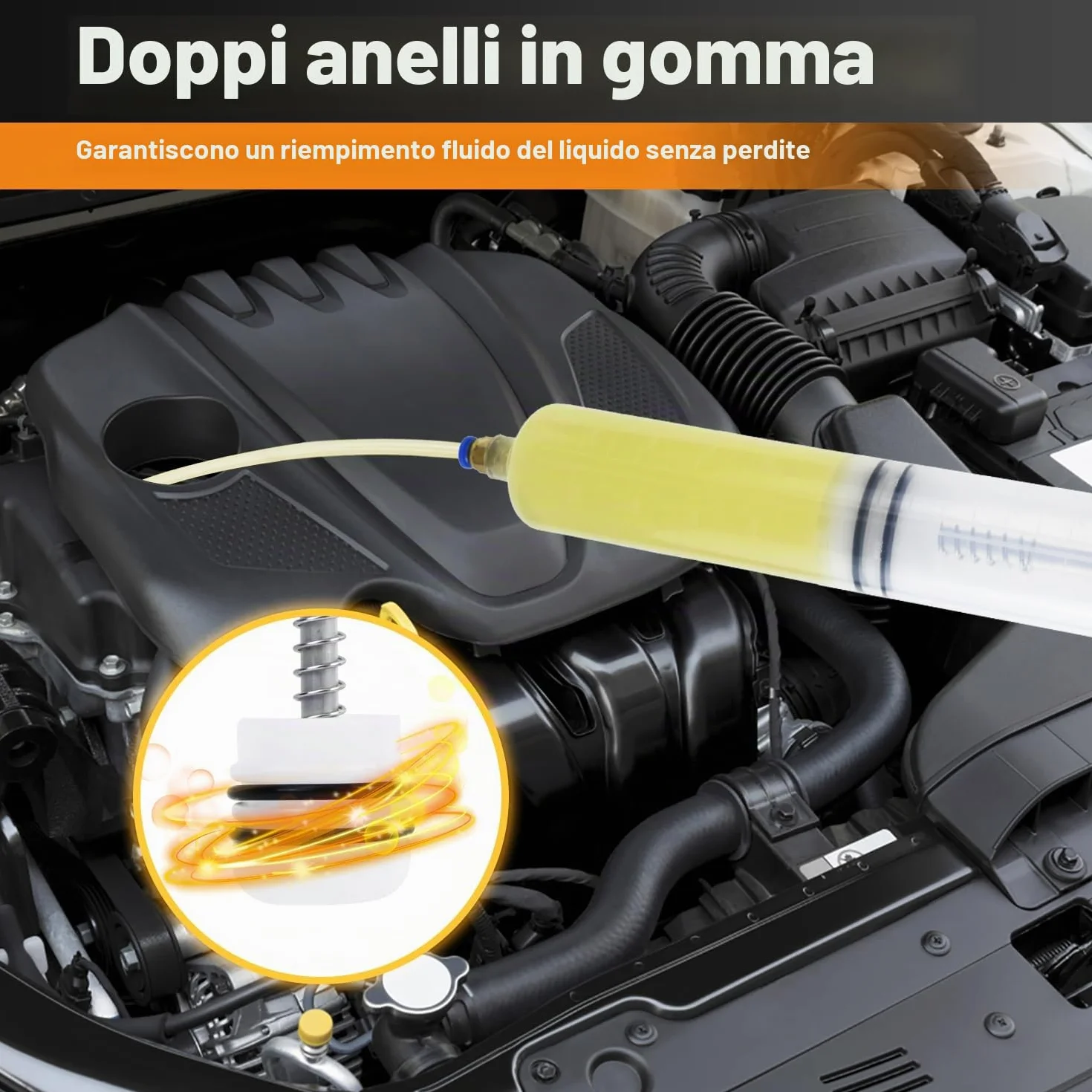 Siringa per Estrazione Olio 500 ml Pompa Manuale con Tubo Flessibile
