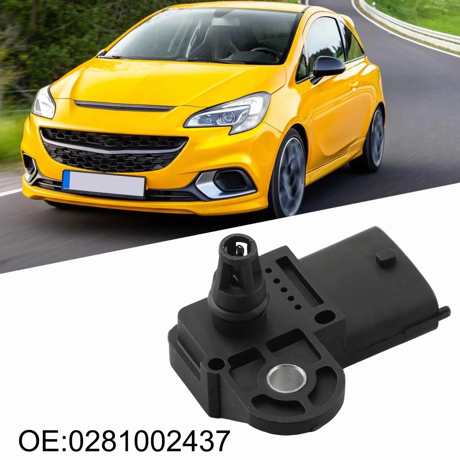 Sensore di pressione dell'aria di aspirazione del collettore per Turbo Boost, per Vauxhall, sostituzione diretta OEM 0281002845 0281002437 0281002680, migliora le prestazioni del motore e