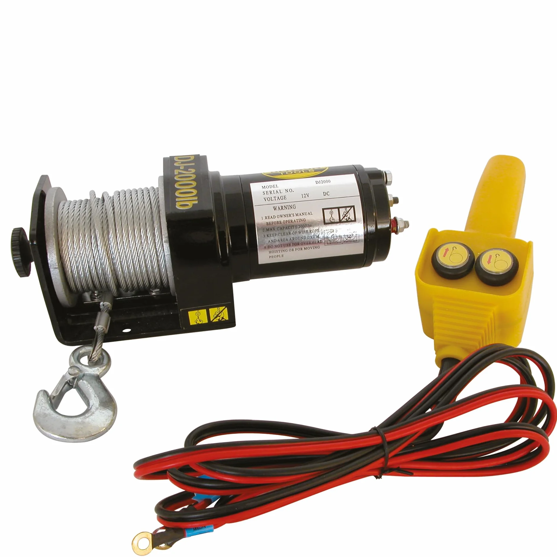 Carpoint Argano Elettrico 1000kg 12V Cavo di 15m