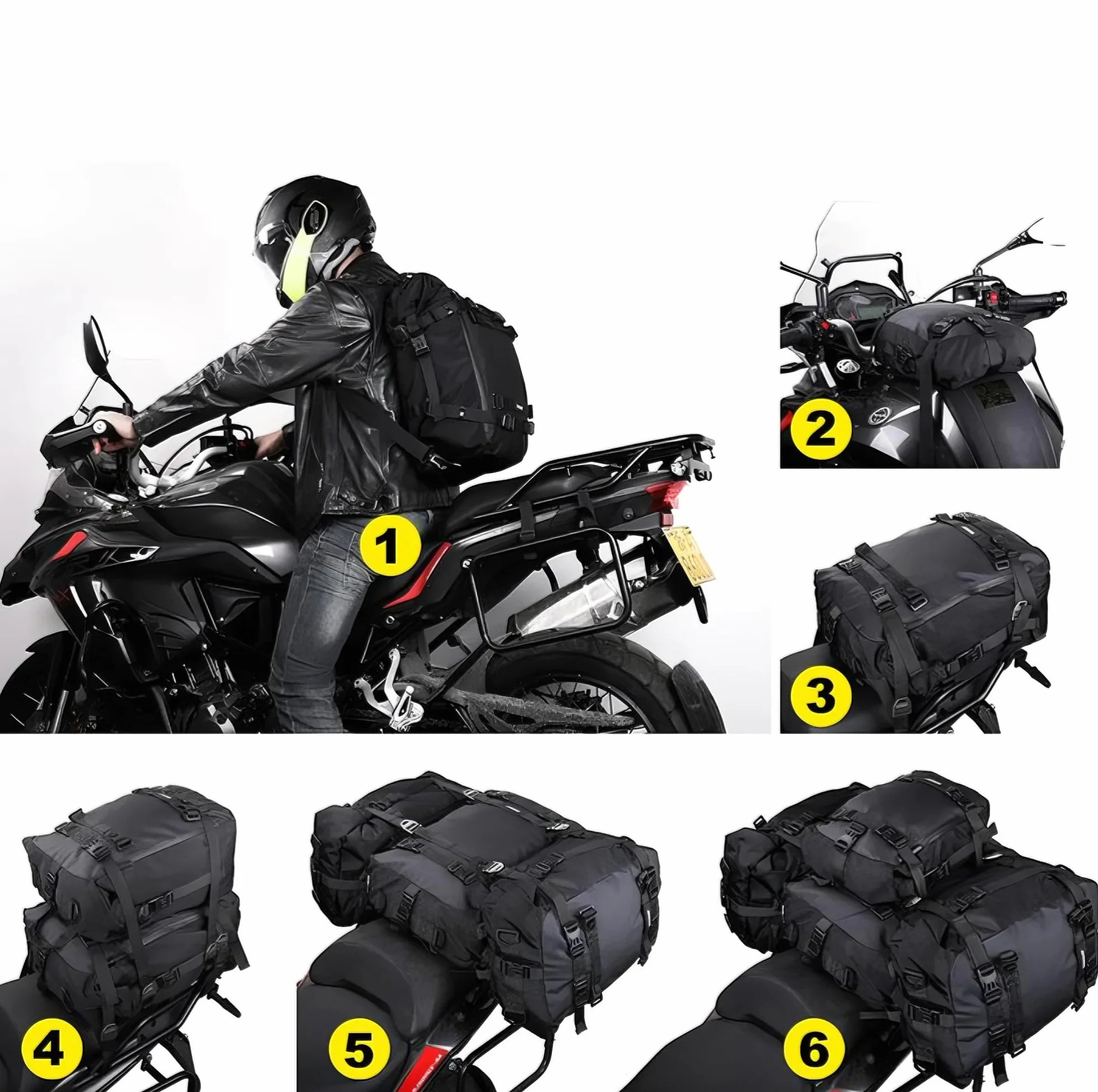 ENJOHOS Borsa Moto Posteriore Impermeabile 20L Zaino Moto Sella Serbatoio