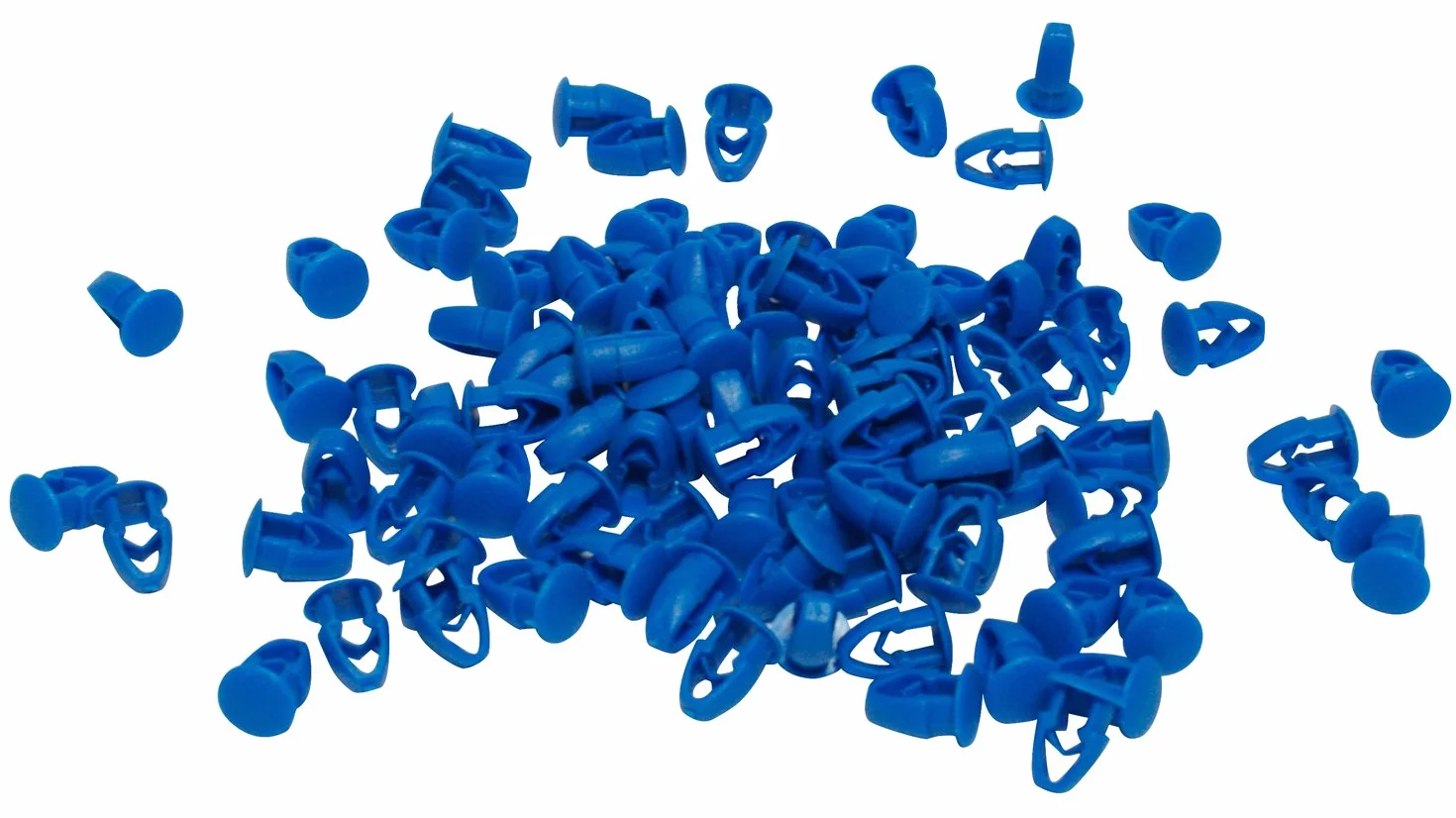 Cora 000116017 Kit 100 Bottoni Fissaggio Targa, Blu