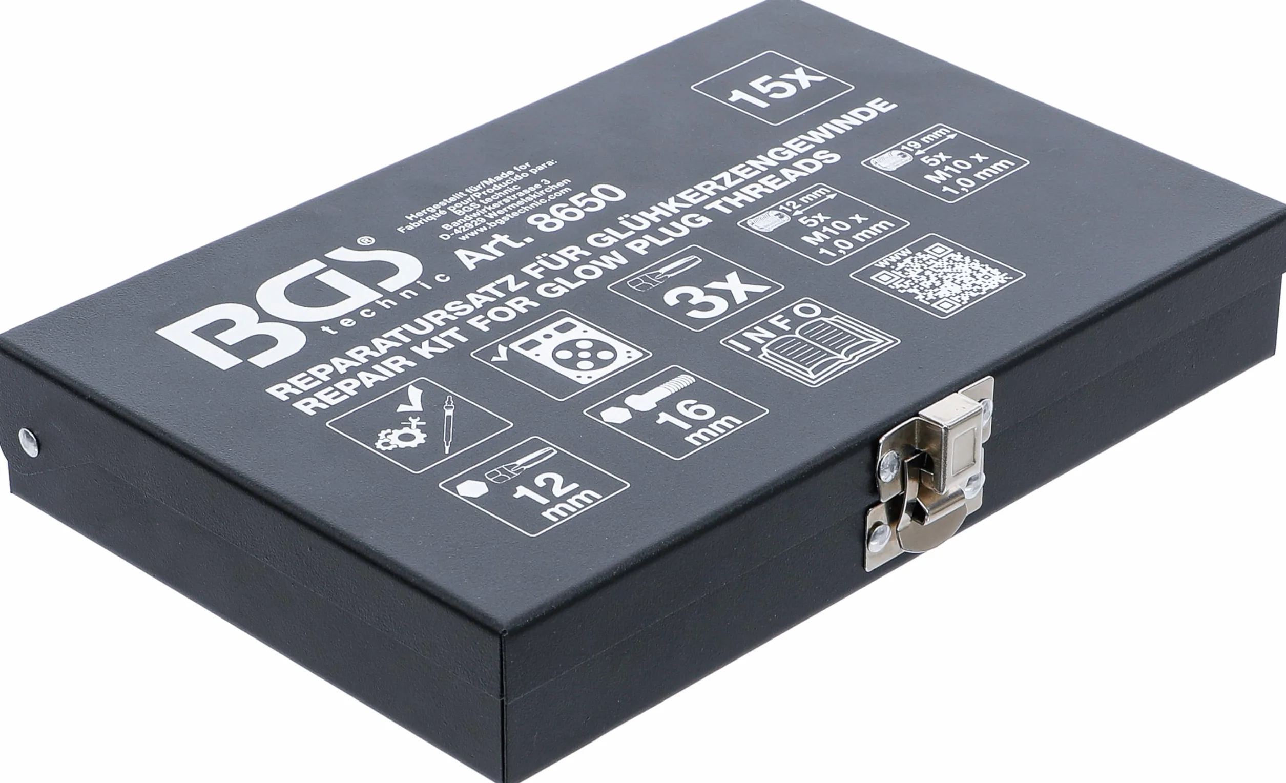 BGS 8650 Kit di riparazione per filetti sedi candelette M10 x 1,0