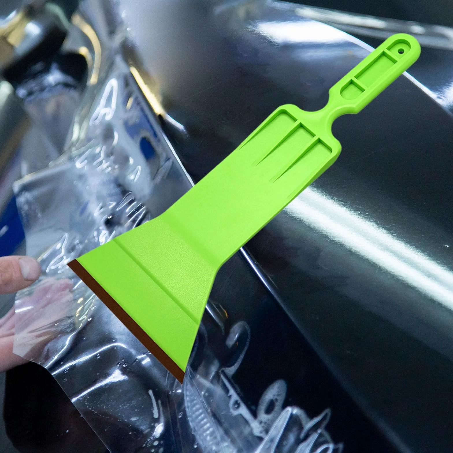 Strumento per pellicole oscuranti per vetri, pagaia, tergivetro per auto con manico lungo per pellicole oscuranti per vetri piani per auto, lunotti