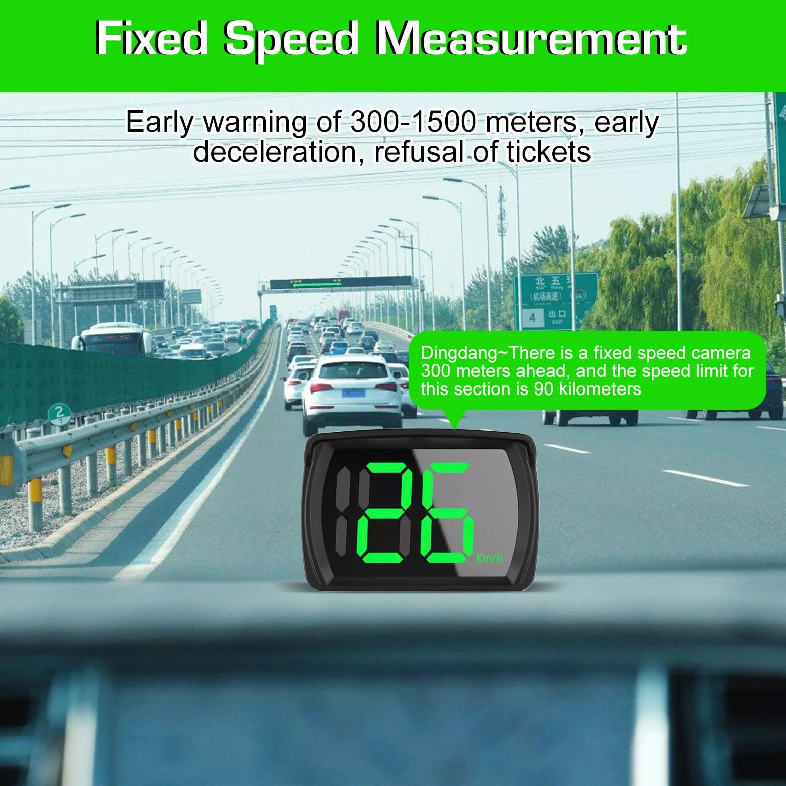 Head Up Display Car HUD: Nizirioo Tachimetro Digitale con GPS Beidou Dual-Chip, Universale Display Velocità KMH