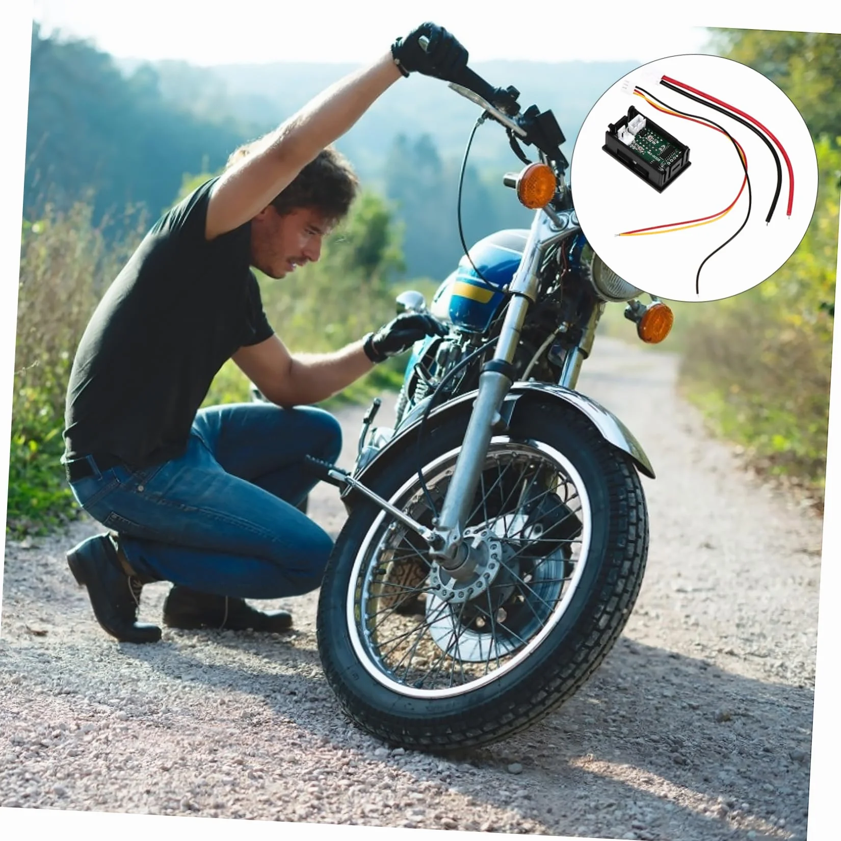 Voltmetro Digitale Doppio Display LED per Batteria Auto, Misuratore di Tensione e Accurato in Plastico, 100a, Adatto per Uso Automobilistico